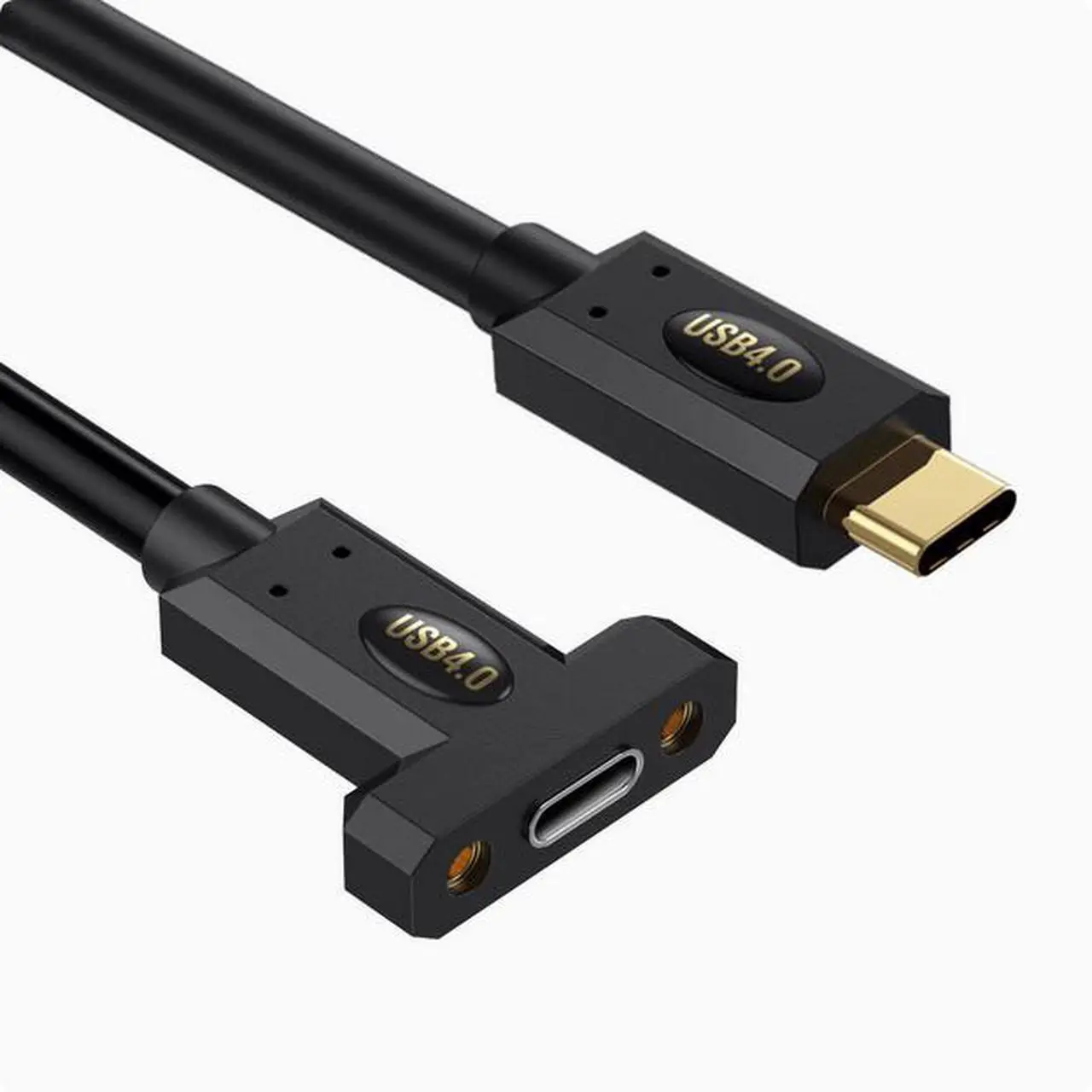 Main image of USB4 :TYPE-C male straight head turn Type-C female strap ears fixed panel extension cable 8K60HZ Lightning Multi-function 240W