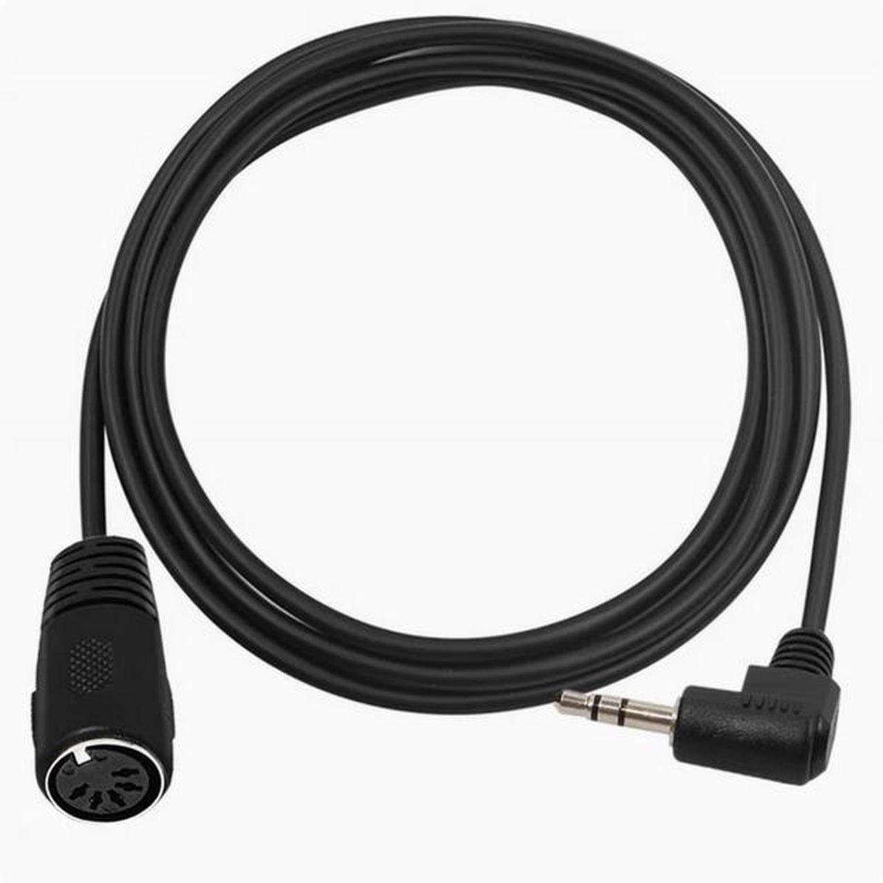 Alt view image 2 of 4 - 3.5mm 90 elbow audio plug to MIDI 5-core adapter Computer audio output MIDI5-core DIN5P 0.5m Male to Female