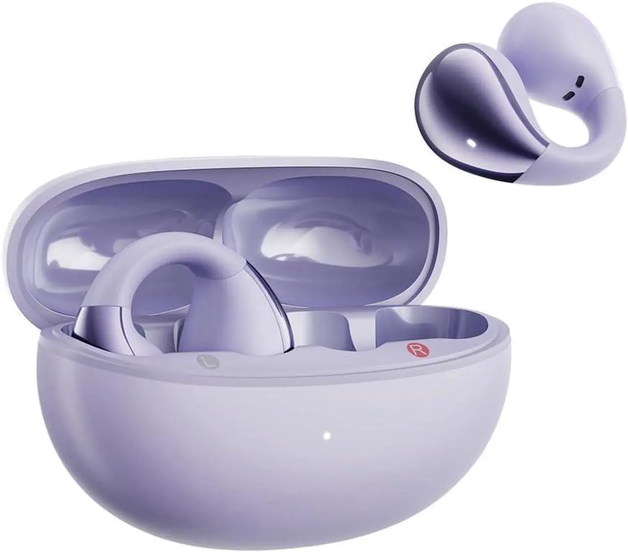 Main image of QCY Crossky C30 Open Ear Headphones Wireless Bluetooth, Clip-On Earbuds with 4 ENC Noise Cancelling Mic, Stable Fit, Dual Connection, EQ Customized, Sports Earphones for Workout/Running Purple