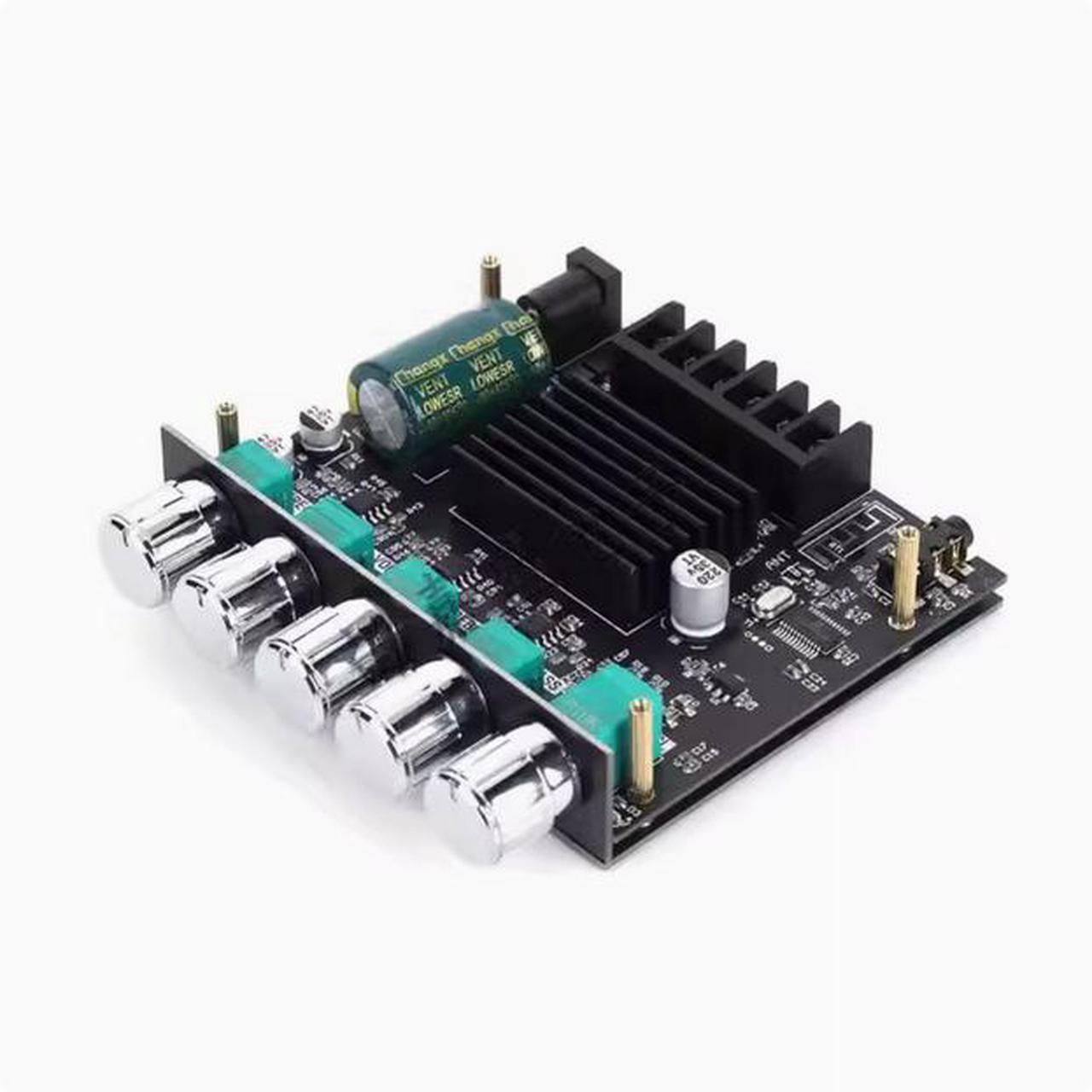 Alt view image 2 of 3 - ZK-MT21 2x50W+100W 2.1 Channel Bluetooth-compatible 5.0 AUX 12V 24V Digital Power Audio Stereo Subwoofer Amplifier Board