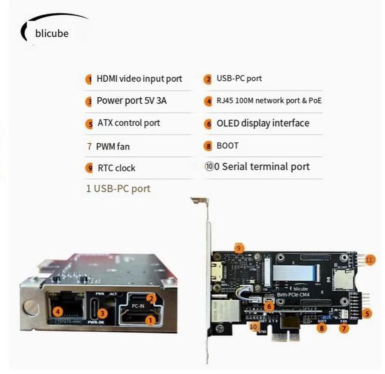 Alt view image 3 of 6 - PCle IP Pi Overip Blikvm Ras-ip-berryV3 Hat Pikvm HDMI CSI KVM