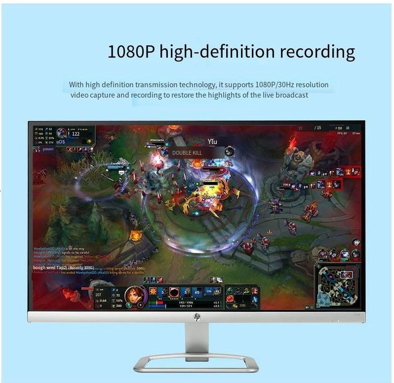Alt view image 4 of 7 - HDMI capture card, USB high-definition video recording box, OBS game live streaming capture card, ring out 3.5 microphone
