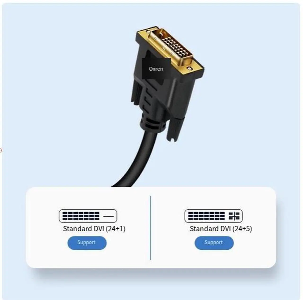 Alt view image 4 of 6 - ONTEN DVI to VGA adapter 24+1 to vda computer monitor host connection cable converter