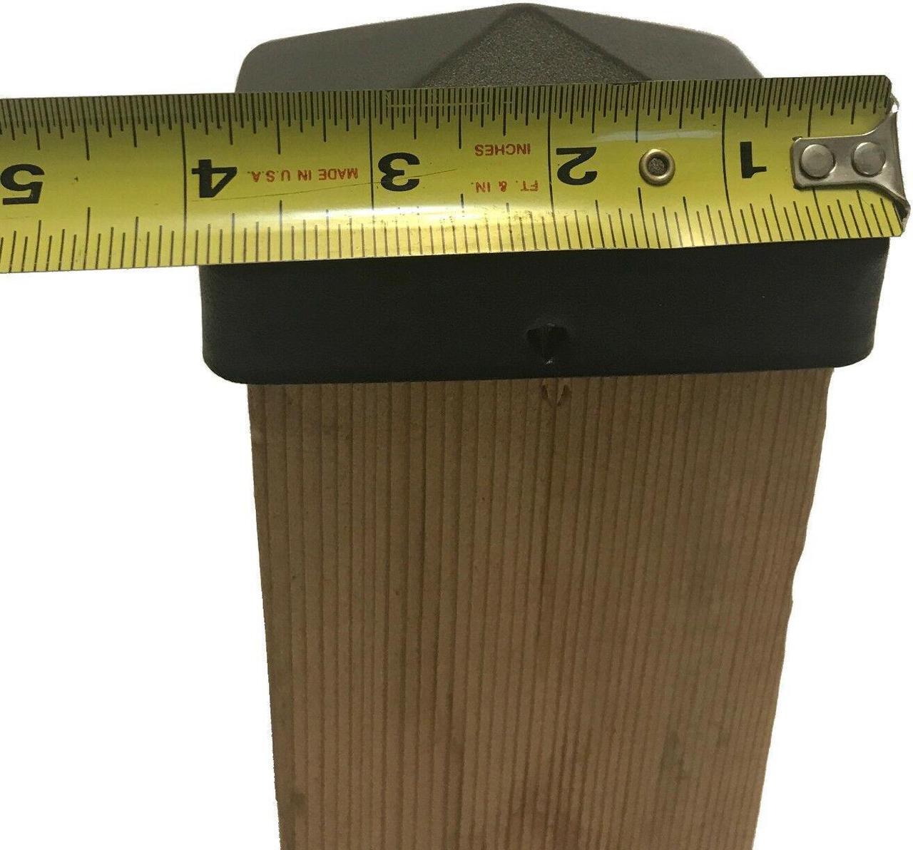 Alt view image 3 of 12 - Nuvo Iron US Eazy Cap for 3.5" x 3.5" Posts (Pressure Fit) - Black - US-PCP11BLK