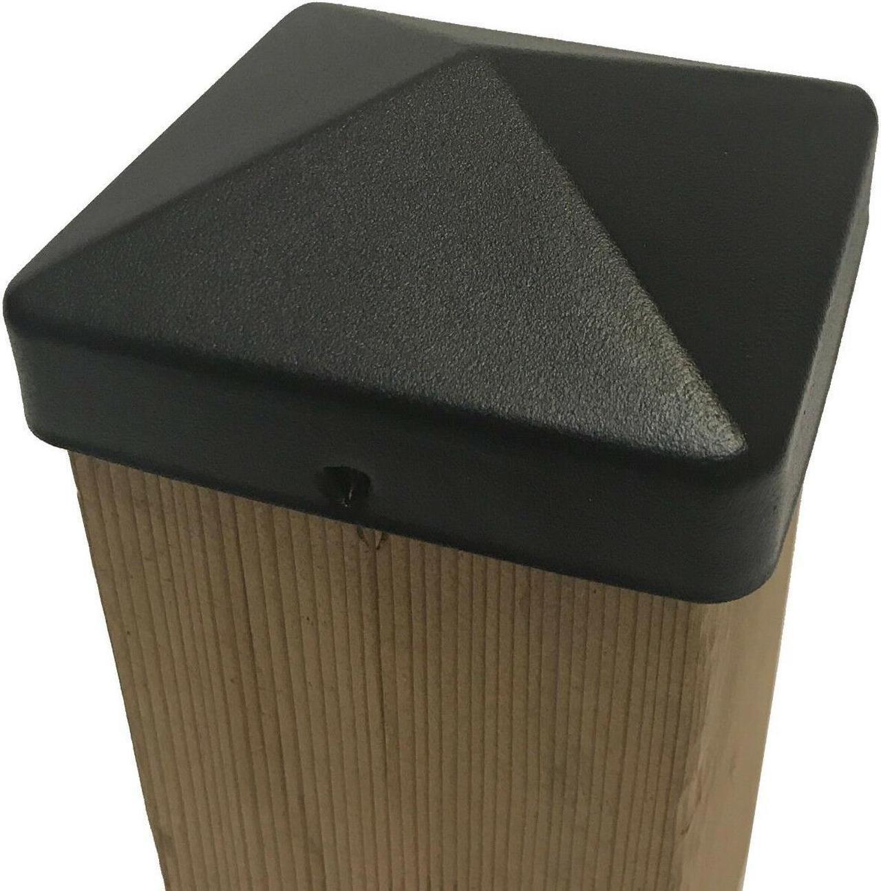 Alt view image 4 of 12 - Nuvo Iron US Eazy Cap for 3.5" x 3.5" Posts (Pressure Fit) - Black - US-PCP11BLK