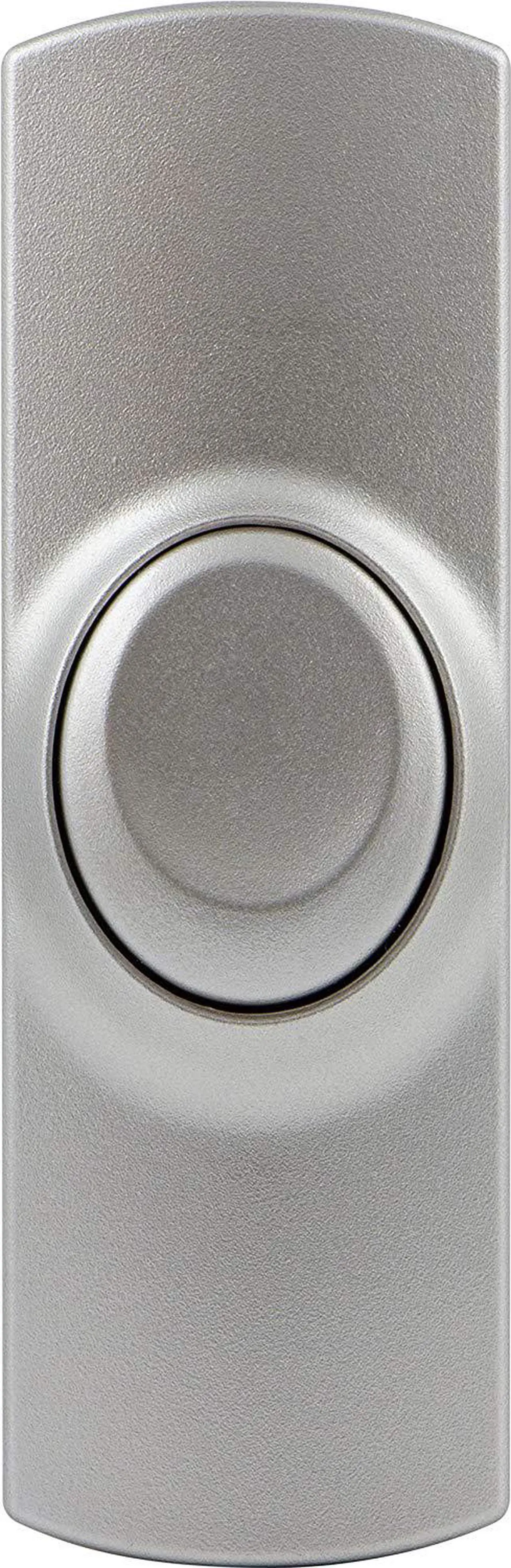Main image of GE 19301 Wireless Push Button to Replace Doorbell Button, Brushed Nickel