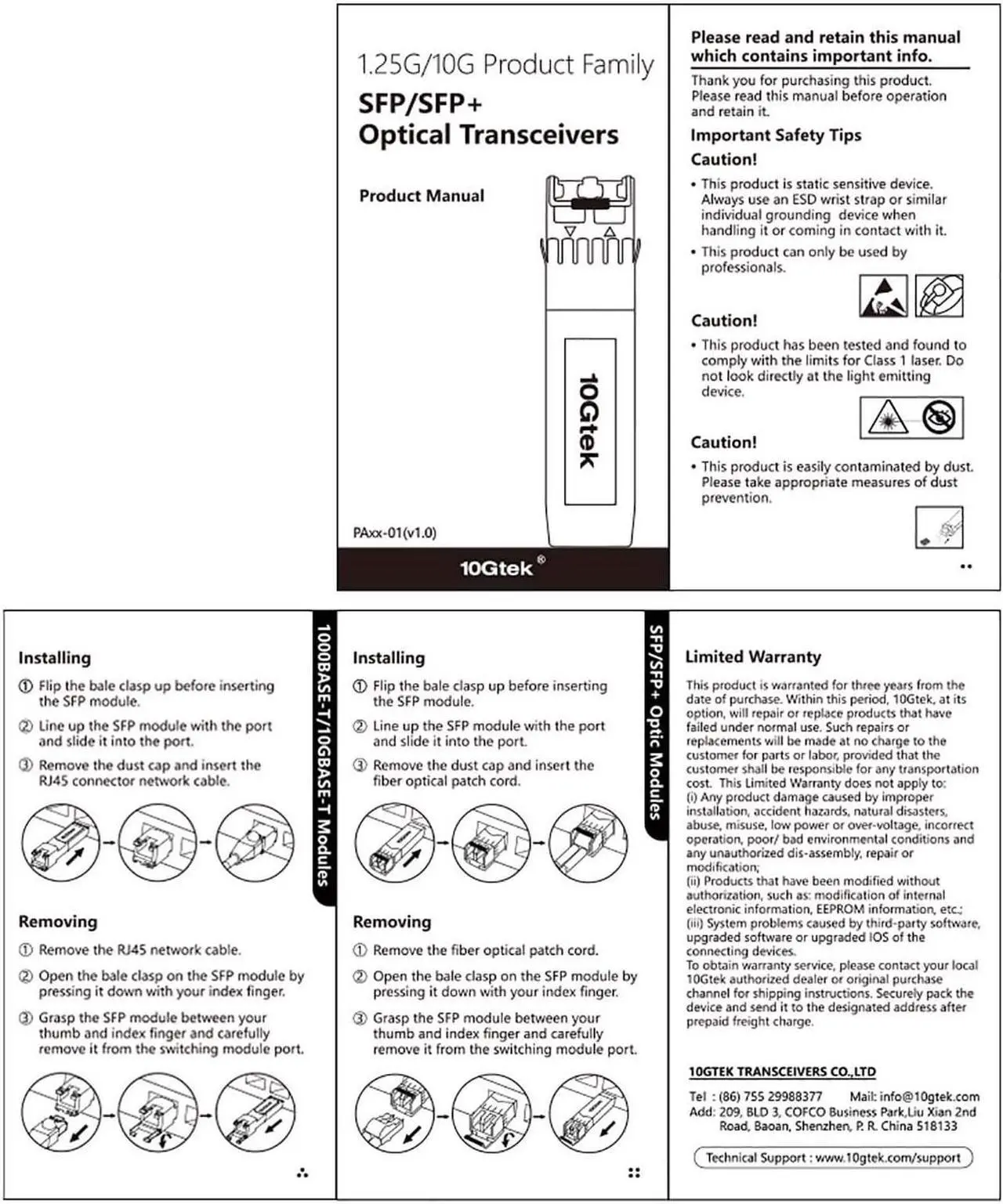 Alt view image 7 of 6 - 10Gtek 1.25G SFP-T, 1000BASE-T Copper SFP, SFP to RJ45 SFP Module Transceiver for Cisco SFP-GE-T, Meraki, Fortinet, Ubiquiti UniFi UF-RJ45-1G, D-Link, Supermicro, Netgear, TP-Link and More