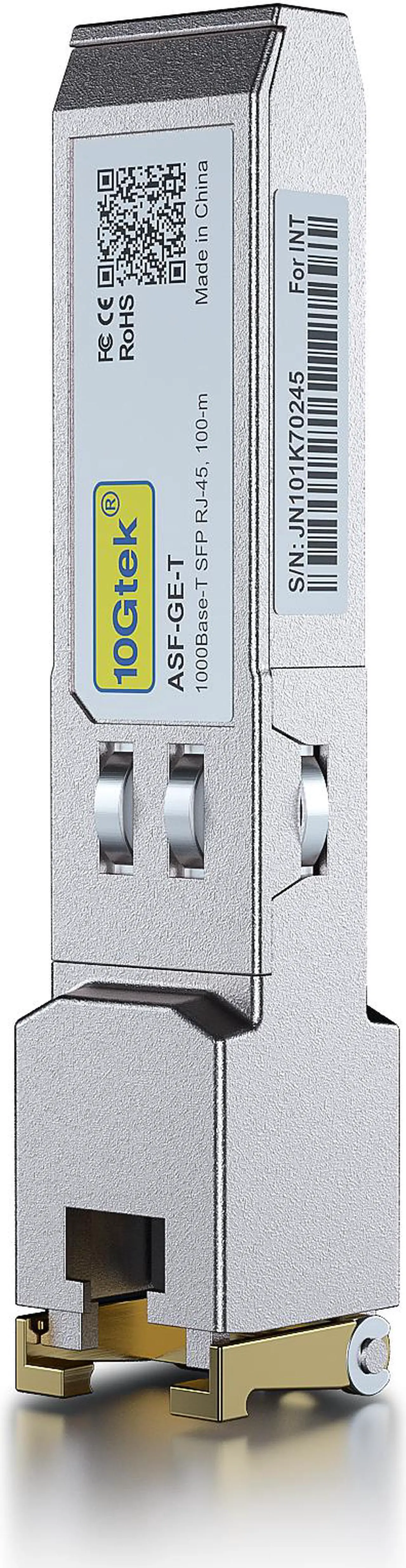 Alt view image 3 of 6 - 10Gtek 1.25G SFP-T, 1000BASE-T Copper SFP, SFP to RJ45 SFP Module Transceiver for Cisco SFP-GE-T, Meraki, Fortinet, Ubiquiti UniFi UF-RJ45-1G, D-Link, Supermicro, Netgear, TP-Link and More