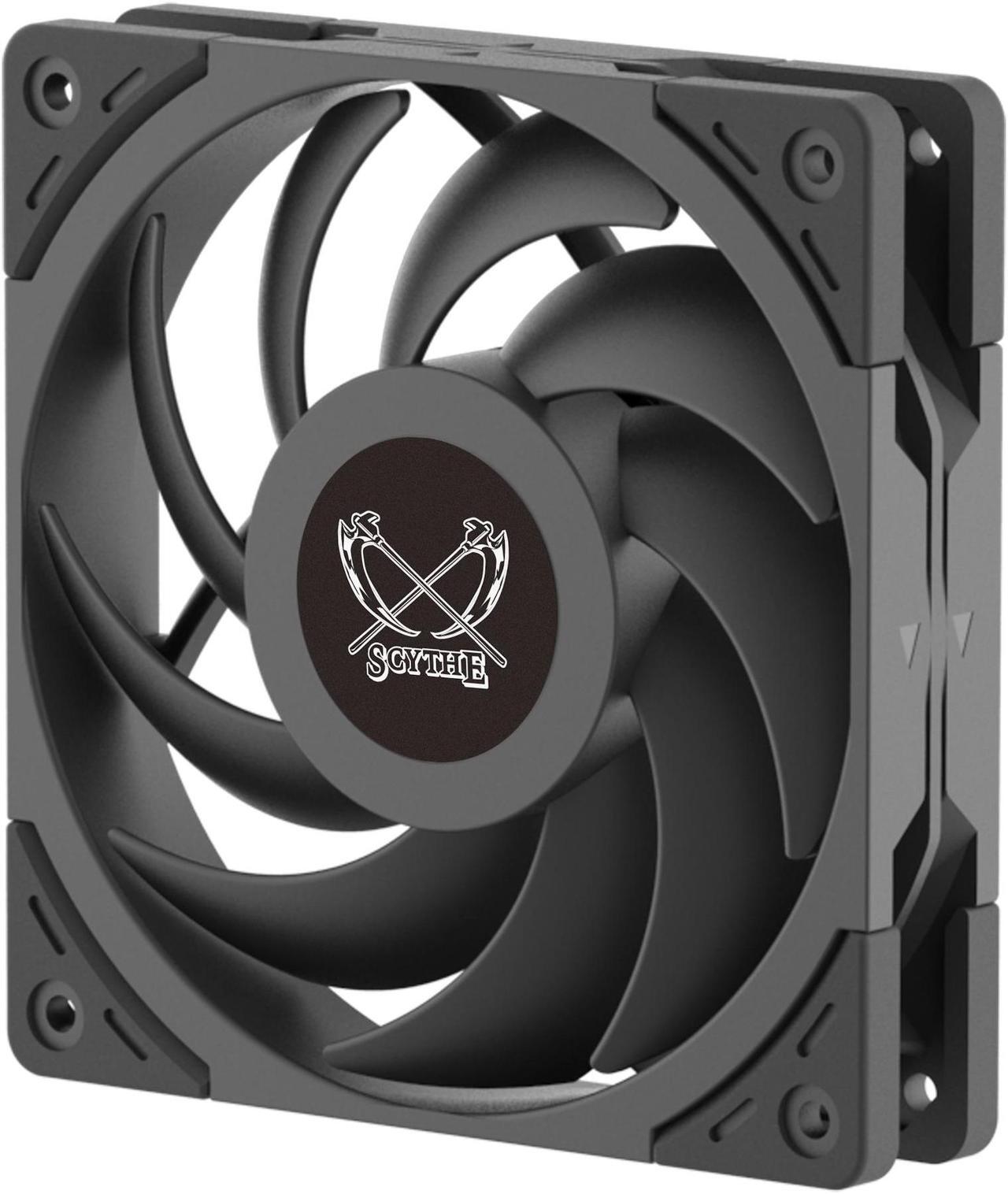 Main image of Scythe Wonder Tornado 120mm Quiet PC Computer Case Fan, PWM 350-2000 RPM, High-Performance CPU Cooling Fan, 4-Pin Connector, Black, Single Pack