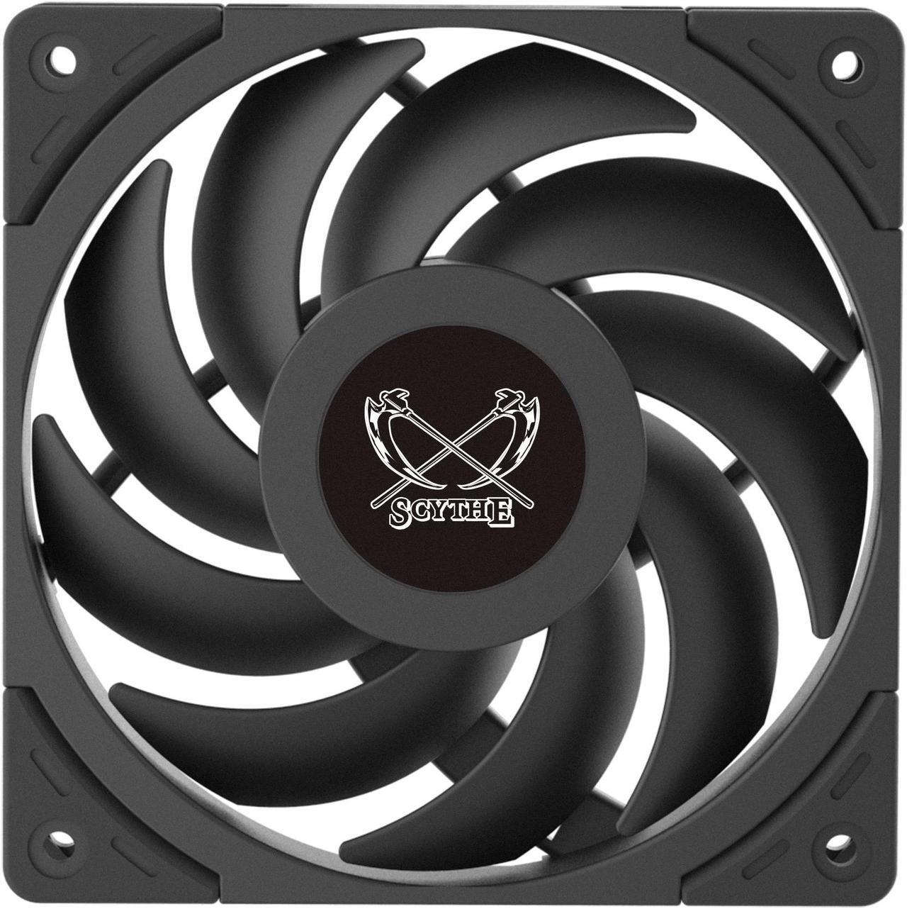 Alt view image 2 of 5 - Scythe Wonder Tornado 120mm Quiet PC Computer Case Fan, PWM 350-2000 RPM, High-Performance CPU Cooling Fan, 4-Pin Connector, Black, Single Pack
