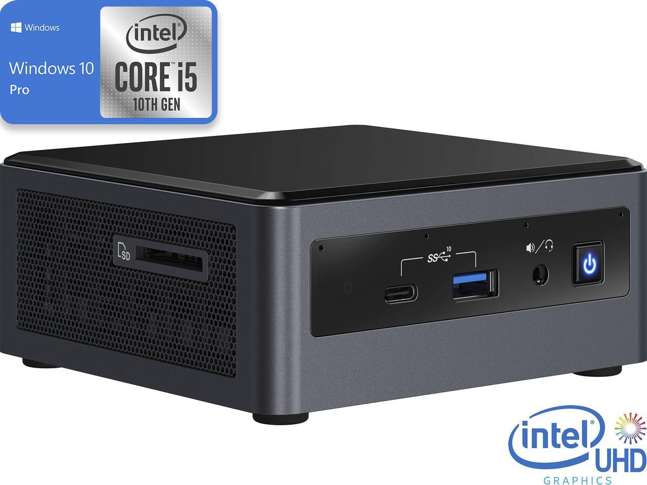 Intel NUC10i5FNH Mini PC, Intel Core i5-10210U Upto 4.2GHz, 32GB RAM, 2TB NVMe SSD + 1TB HDD, HDMI, Thunderbolt, Card Reader, Wi-Fi, Bluetooth, Windows 10 Pro