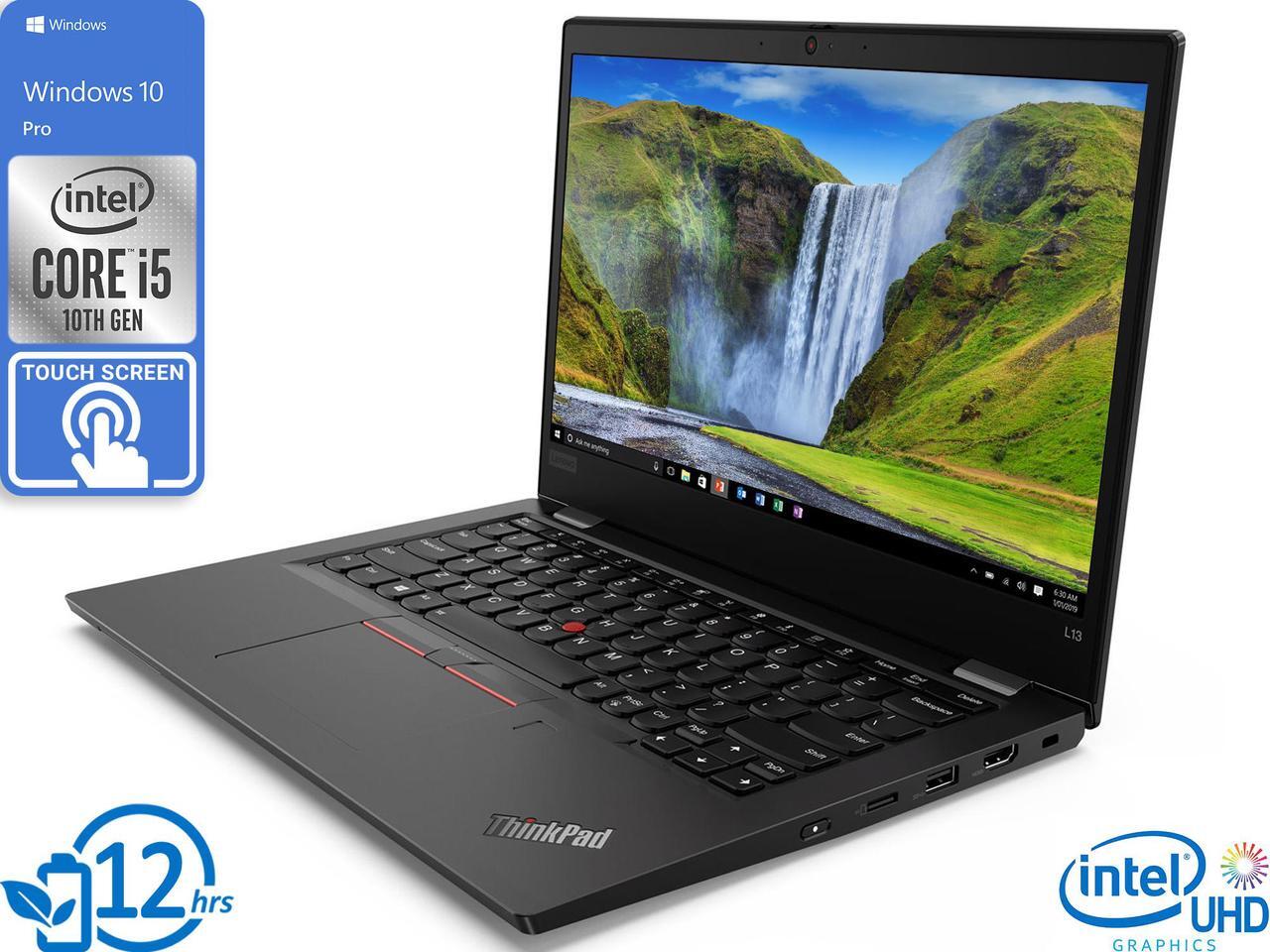 Main image of Lenovo ThinkPad L13 Yoga 2-in-1, 13.3" FHD Touch Display, Intel Core i5-10210U Upto 4.2GHz, 8GB RAM, 256GB NVMe SSD, HDMI, DisplayPort via USB-C, Card Reader, Wi-Fi, Bluetooth, Windows 10 Pro