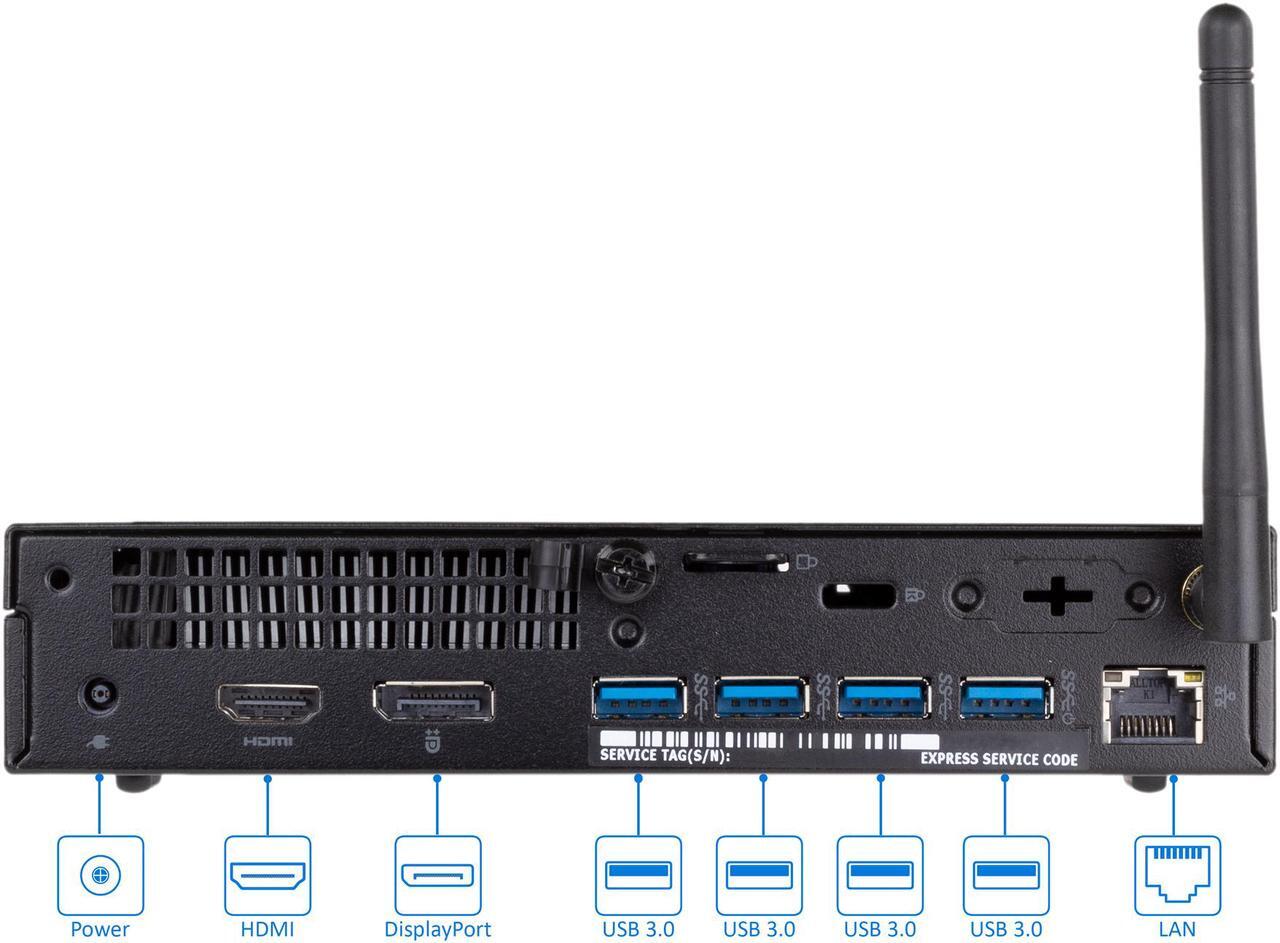 Alt view image 3 of 9 - Dell OptiPlex 7050 Micro Desktop, Intel Quad-Core i7-7700T Upto 3.8GHz, 16GB RAM, 512GB SSD, HDMI, DisplayPort, Wi-Fi, Bluetooth, Windows 10 Pro