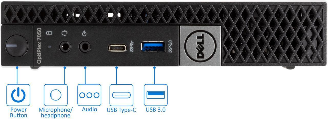 Alt view image 2 of 9 - Dell OptiPlex 7050 Micro Desktop, Intel Quad-Core i7-7700T Upto 3.8GHz, 16GB RAM, 512GB SSD, HDMI, DisplayPort, Wi-Fi, Bluetooth, Windows 10 Pro