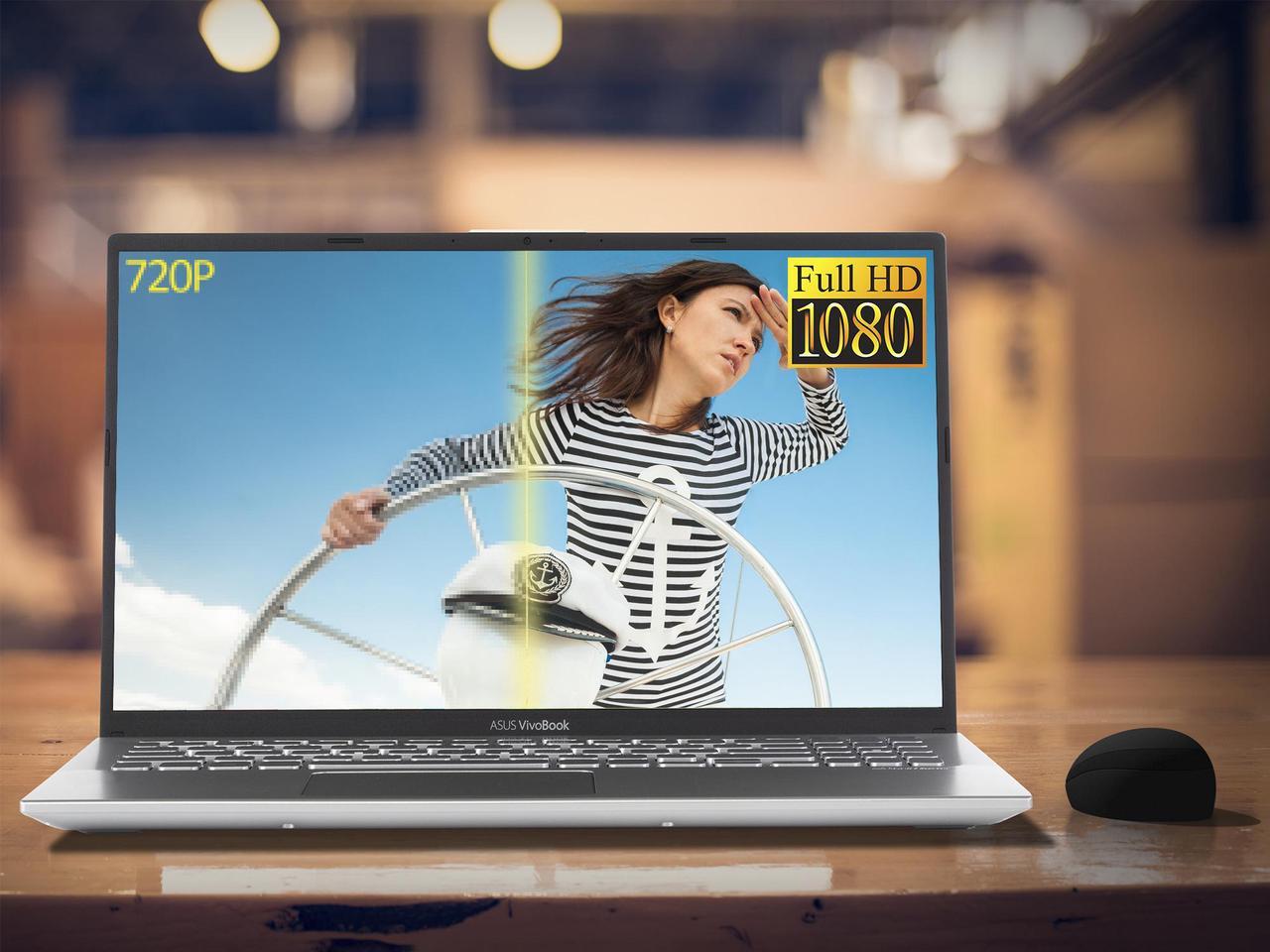 Alt view image 3 of 7 - ASUS Vivobook Notebook, 15.6" FHD Display, AMD Ryzen 5 3500U Upto 3.7GHz, 8GB RAM, 256GB NVMe SSD, Vega 8, HDMI, Card Reader, Wi-Fi, Bluetooth, Windows 10 Pro