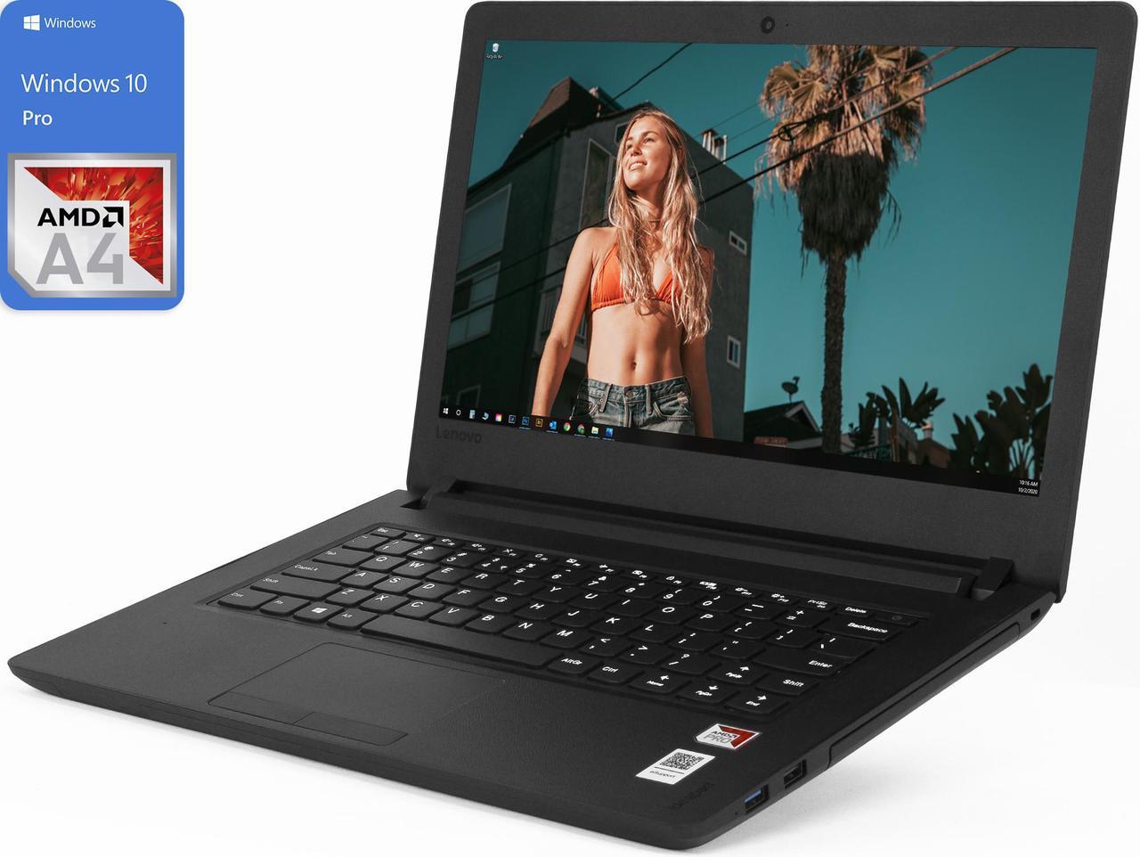 Lenovo E41 Notebook, 14" HD Display, AMD A4-4350B Upto 2.9GHz, 8GB RAM, 256GB SSD, HDMI, VGA, UK Keyboard, Wi-Fi, Bluetooth, Windows 10 Pro