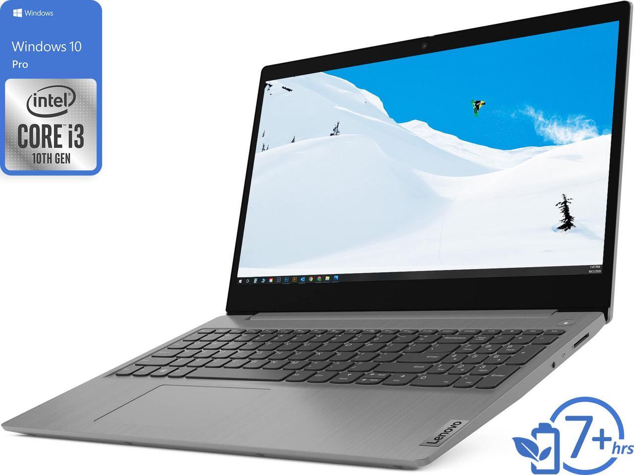 Main image of Lenovo IdeaPad 3 Notebook, 15.6" FHD Display, Intel Core i3-1005G1 Upto 3.4Ghz, 20GB RAM, 512GB NVMe SSD, HDMI, Card Reader, Wi-Fi, Bluetooth, Windows 10 Pro S