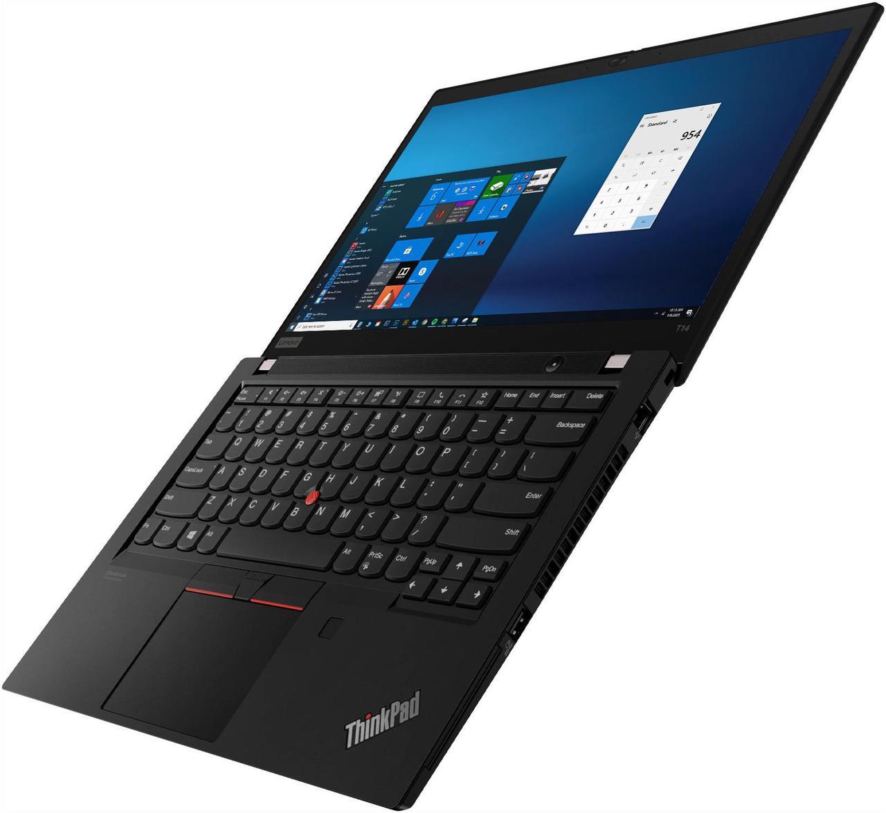Alt view image 7 of 7 - Lenovo ThinkPad T14 Notebook, 14" IPS FHD Display, Intel Core i7-10510U Upto 4.9GHz, 32GB RAM, 2TB NVMe SSD, HDMI, DisplayPort via USB-C, Card Reader, Wi-Fi, Bluetooth, Windows 10 Pro
