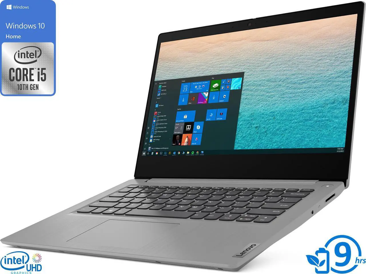 Main image of Lenovo IdeaPad 3 Notebook, 14" FHD Display, Intel Core i5-1035G1 Upto 3.6GHz, 8GB RAM, 128GB NVMe SSD, HDMI, Card Reader, Wi-Fi, Bluetooth, Windows 10 Home