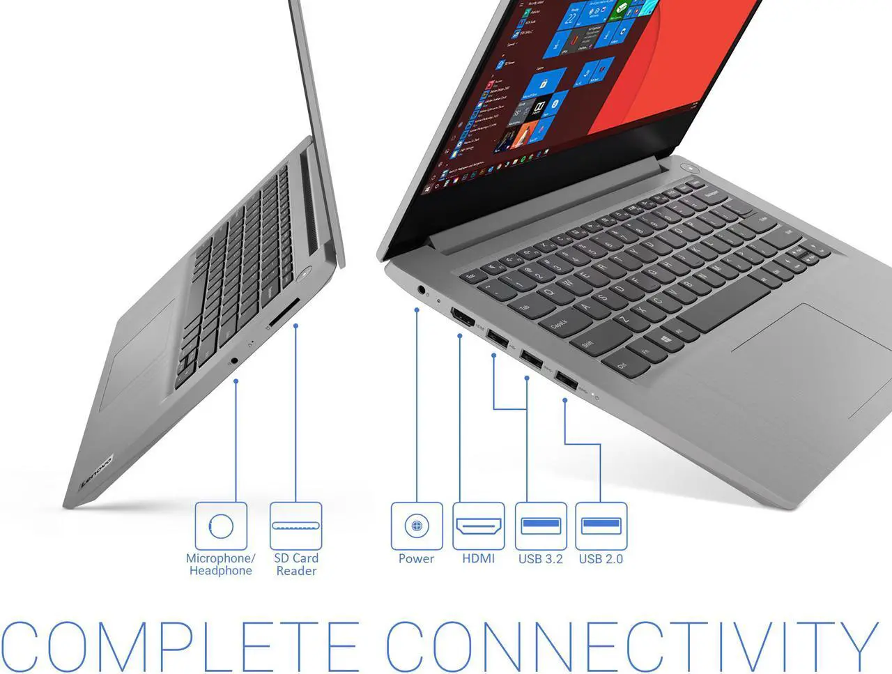 Alt view image 7 of 7 - Lenovo IdeaPad 3 Notebook, 14" FHD Display, Intel Core i5-1035G1 Upto 3.6GHz, 8GB RAM, 128GB NVMe SSD, HDMI, Card Reader, Wi-Fi, Bluetooth, Windows 10 Home