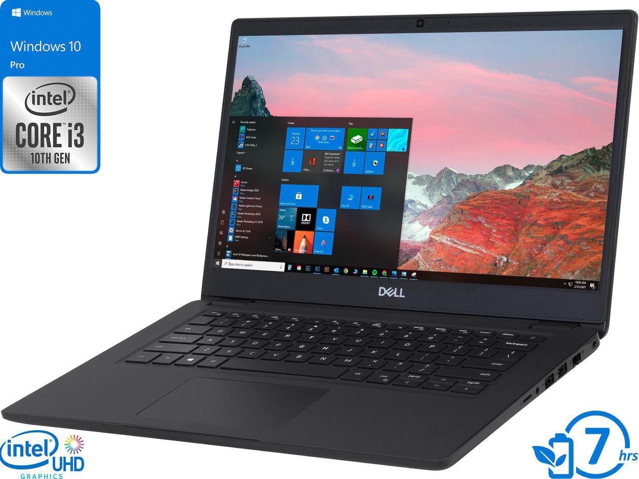 Dell Latitude 3410 Notebook, 14" HD Display, Intel Core i3-10110U Upto 4.1GHz, 16GB RAM, 1TB SSD, HDMI, DisplayPort via USB-C, Card Reader, Wi-Fi, Bluetooth, Windows 10 Pro