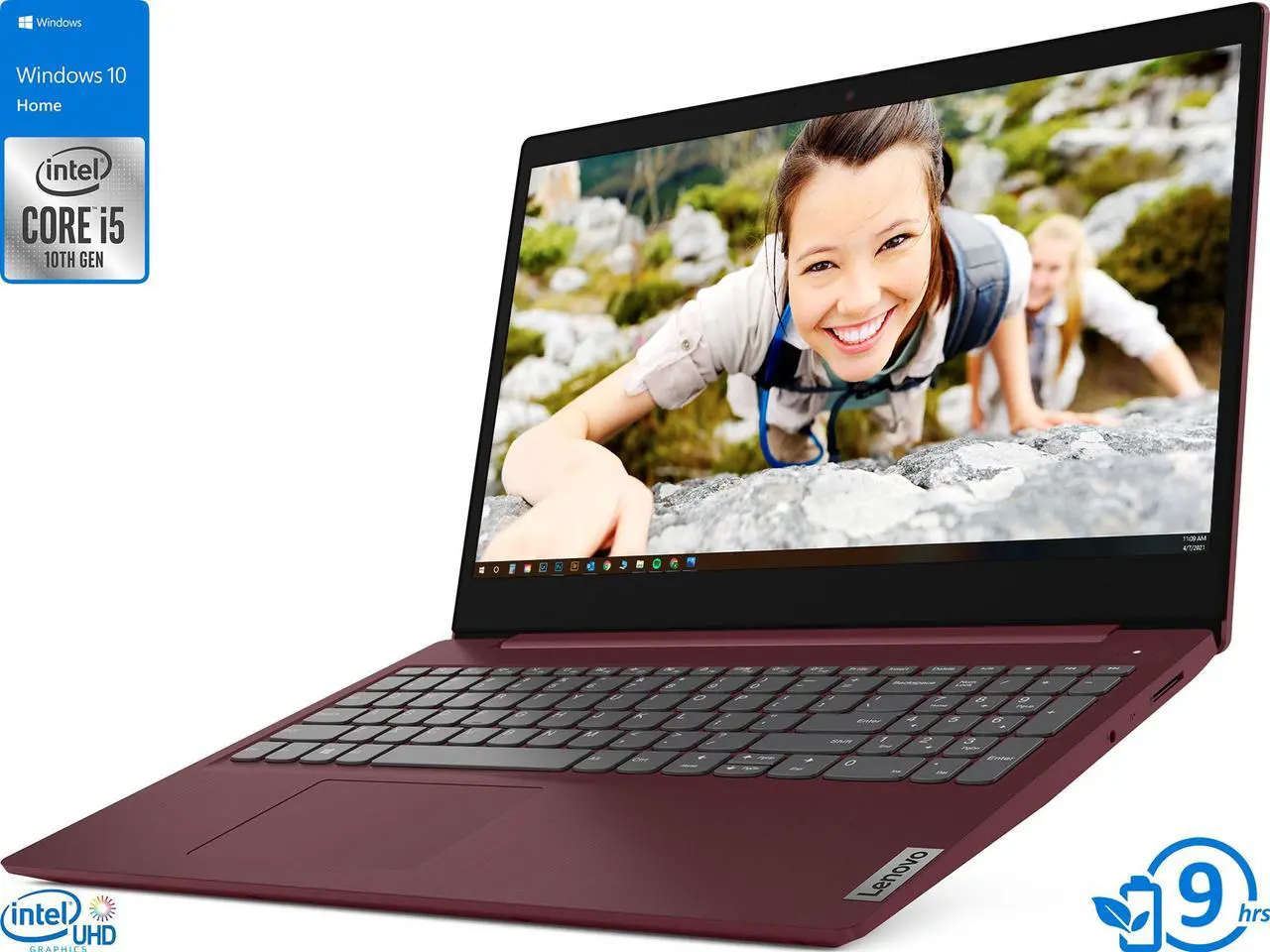 Main image of Lenovo IdeaPad 3 Notebook, 15.6" FHD Display, Intel Core i5-1035G1 Upto 3.6GHz, 8GB RAM, 256GB NVMe SSD, HDMI, Card Reader, Wi-Fi, Bluetooth, Windows 10 Home (81WE00L5US)