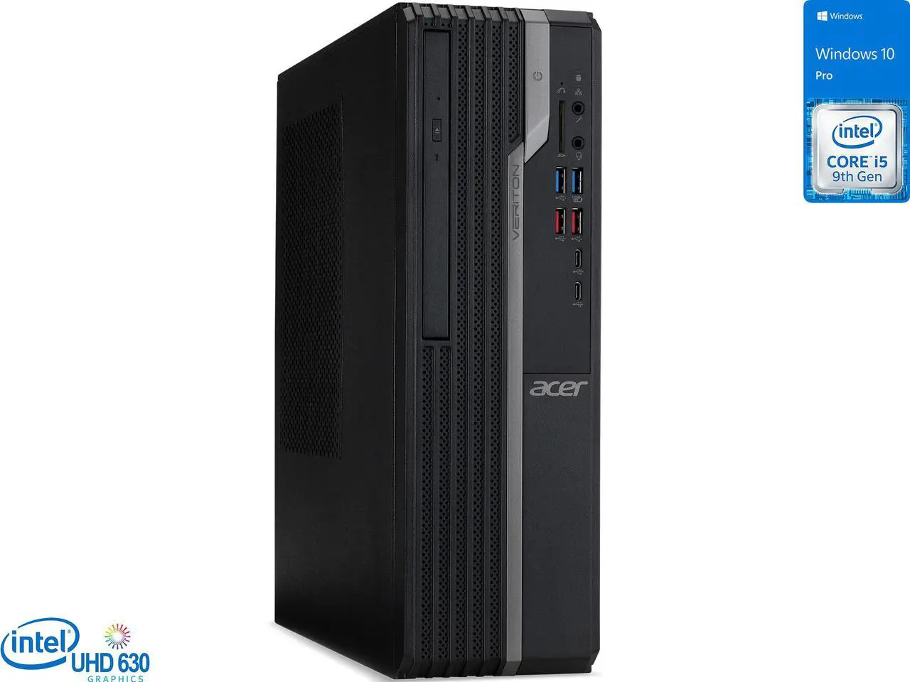 Main image of Acer Veriton X4 Desktop, Intel Core i5-9400 Upto 4.1GHz, 16GB RAM, 512GB SSD, DVDRW, DisplayPort, HDMI, VGA, Card Reader, Wi-Fi, Bluetooth, Windows 10 Pro