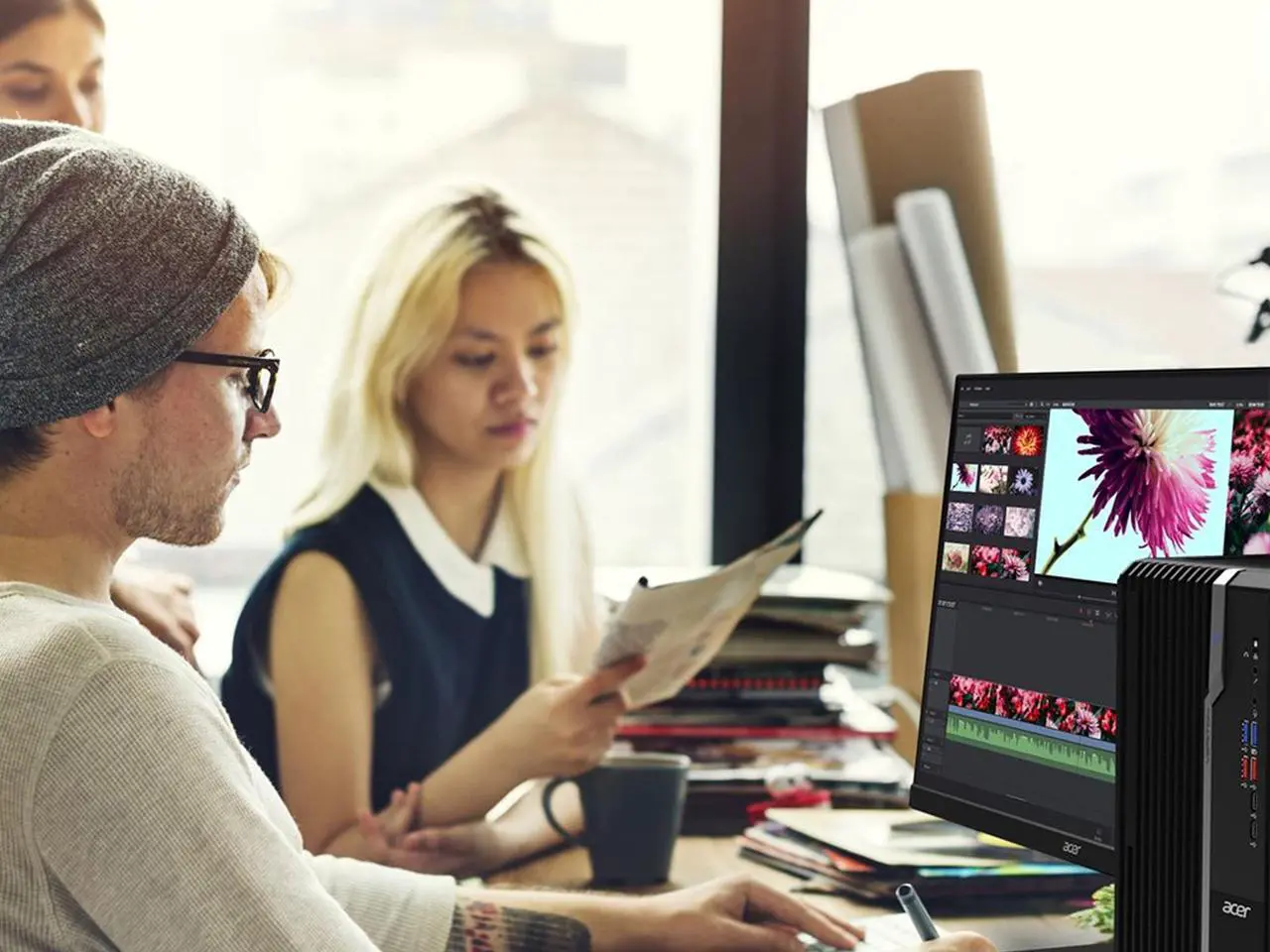 Alt view image 7 of 7 - Acer Veriton X4 Desktop, Intel Core i5-9400 Upto 4.1GHz, 16GB RAM, 512GB SSD, DVDRW, DisplayPort, HDMI, VGA, Card Reader, Wi-Fi, Bluetooth, Windows 10 Pro