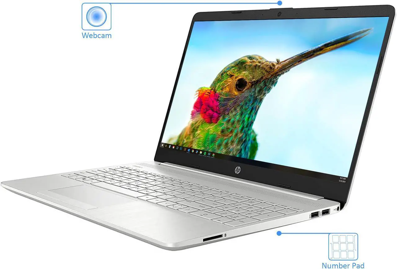 Alt view image 3 of 6 - HP 15 Laptop, 15.6" IPS FHD Display, Intel Core i3-1115G4 Upto 4.1GHz, 16GB RAM, 256GB NVMe SSD, HDMI, Card Reader, Wi-Fi, Bluetooth, Windows 10 Home S