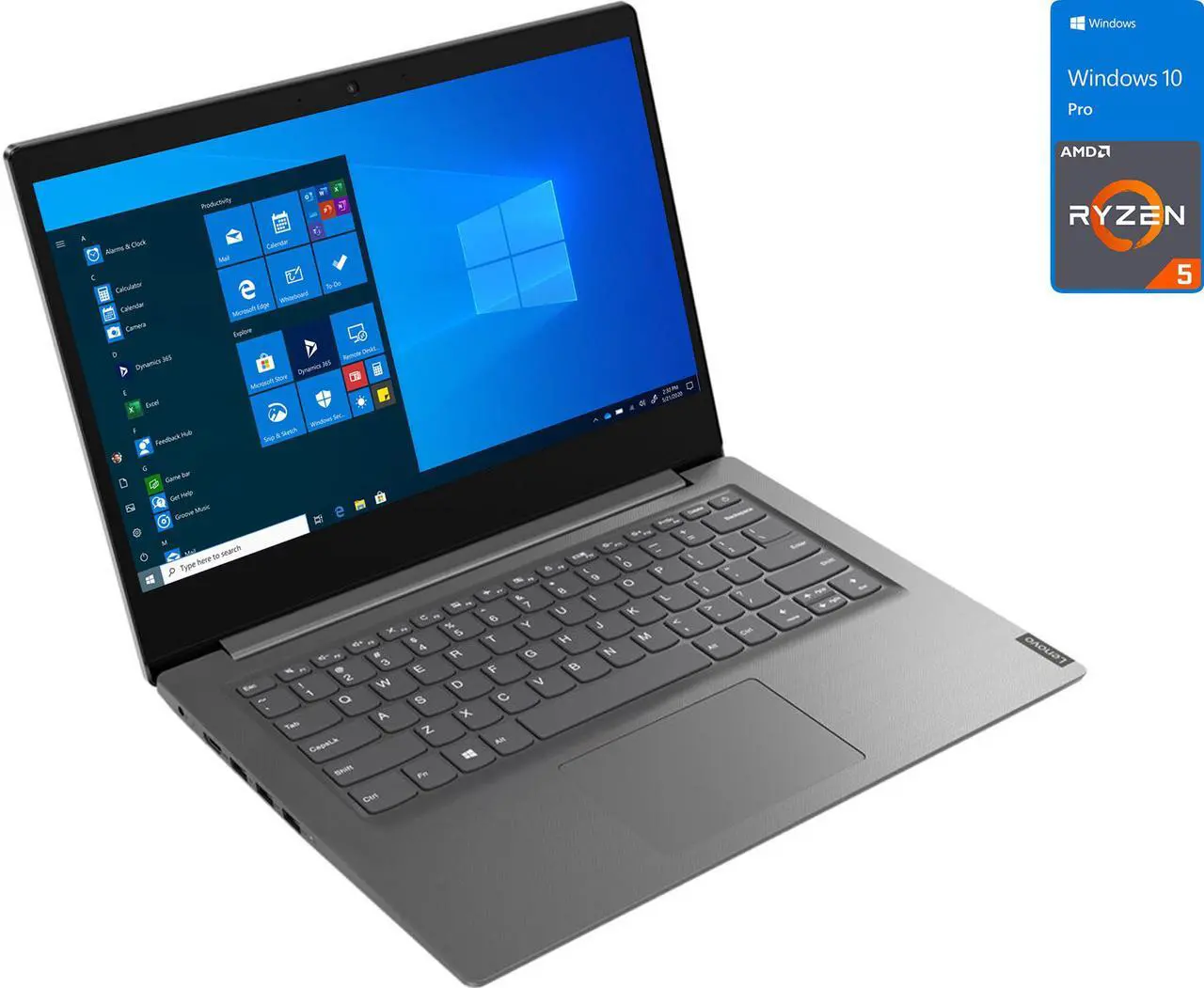 Main image of Lenovo V14 Laptop, 14" FHD Display, AMD Ryzen 5 4500U Upto 4.0GHz, 12GB RAM, 256GB SSD, Vega 6, HDMI, Card Reader, Wi-Fi, Bluetooth, Windows 10 Pro