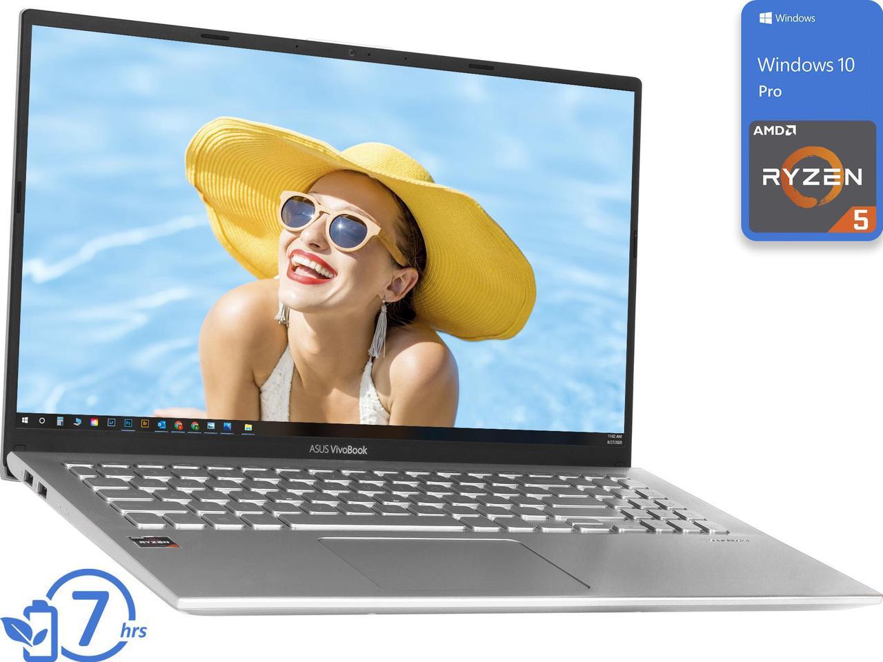 ASUS Vivobook Notebook, 15.6" FHD Display, AMD Ryzen 5 3500U Upto 3.7GHz, 8GB RAM, 512GB NVMe SSD, Vega 8, HDMI, Card Reader, Wi-Fi, Bluetooth, Windows 10 Pro