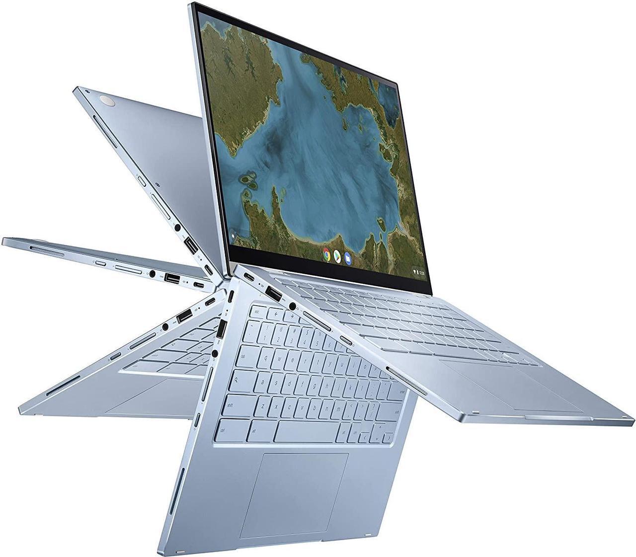 Alt view image 4 of 4 - ASUS Flip C433TA Chromebook, 14" FHD Touch Display, Intel Core m3-8100Y Upto 3.4GHz, 4GB RAM, 64GB eMMC, DisplayPort via USB-C, Card Reader, Wi-Fi, Bluetooth, Chrome OS (C433TA-AB31-CA)