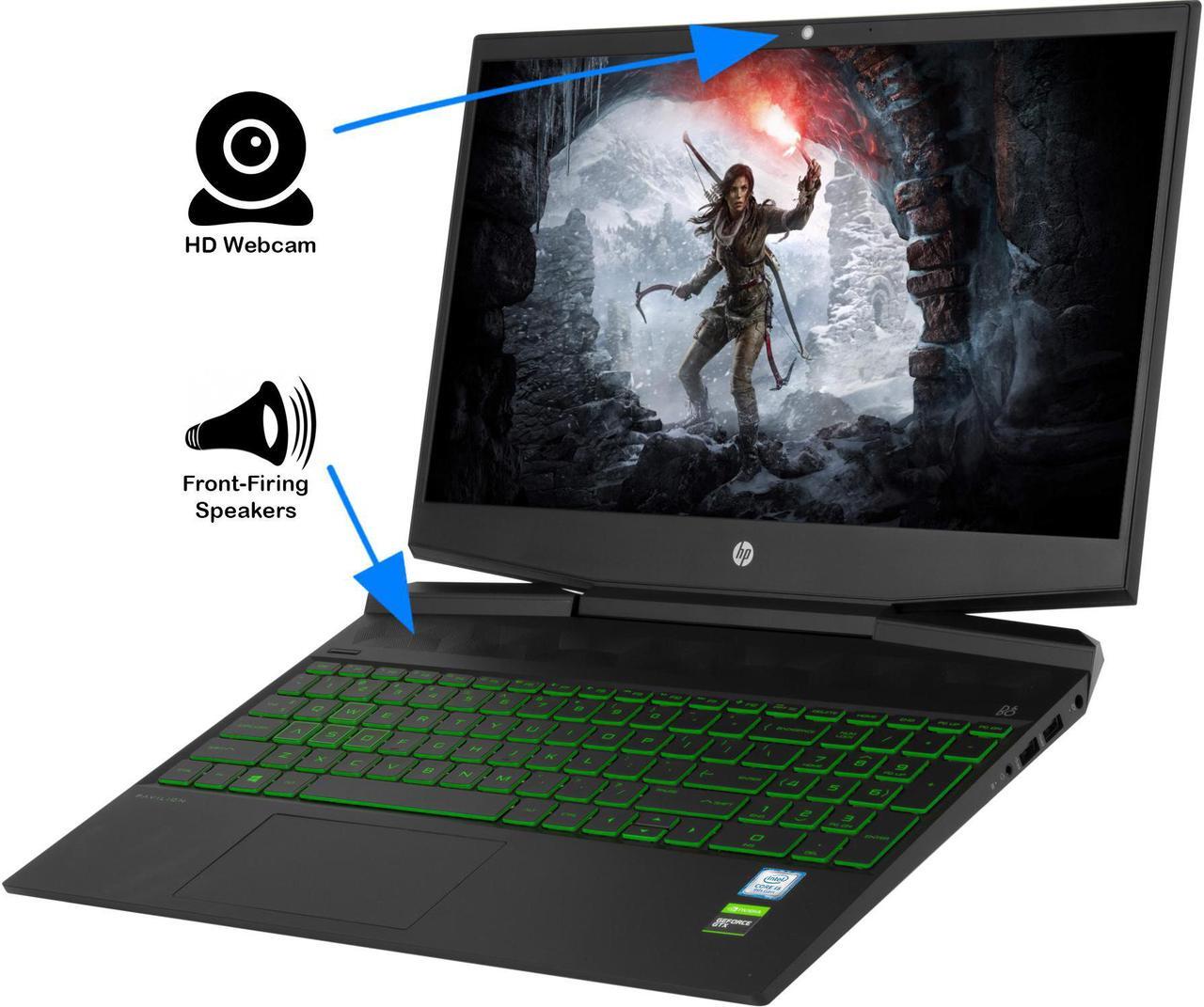 Alt view image 5 of 7 - HP Pavilion 15 Gaming Notebook, 15.6" IPS FHD Display, Intel Core i5-10300H Upto 4.5GHz, 16GB RAM, 512GB NVMe SSD, NVIDIA GeForce GTX 1650, HDMI, DisplayPort via USB-C, Wi-Fi, BT, Windows 10 Pro