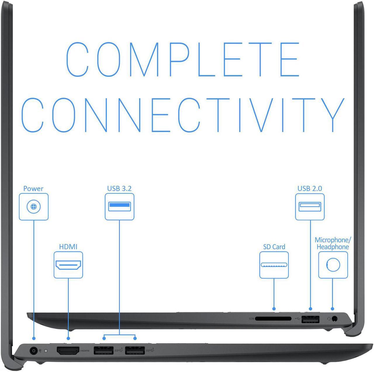 Alt view image 6 of 7 - Dell Inspiron 3511 Laptop, 15.6" FHD Display, Intel Core i5-1035G1 Upto 4.2GHz, 8GB RAM, 256GB NVMe SSD, HDMI, Card Reader, Wi-Fi, Bluetooth, Windows 11 Home (KNWD3)