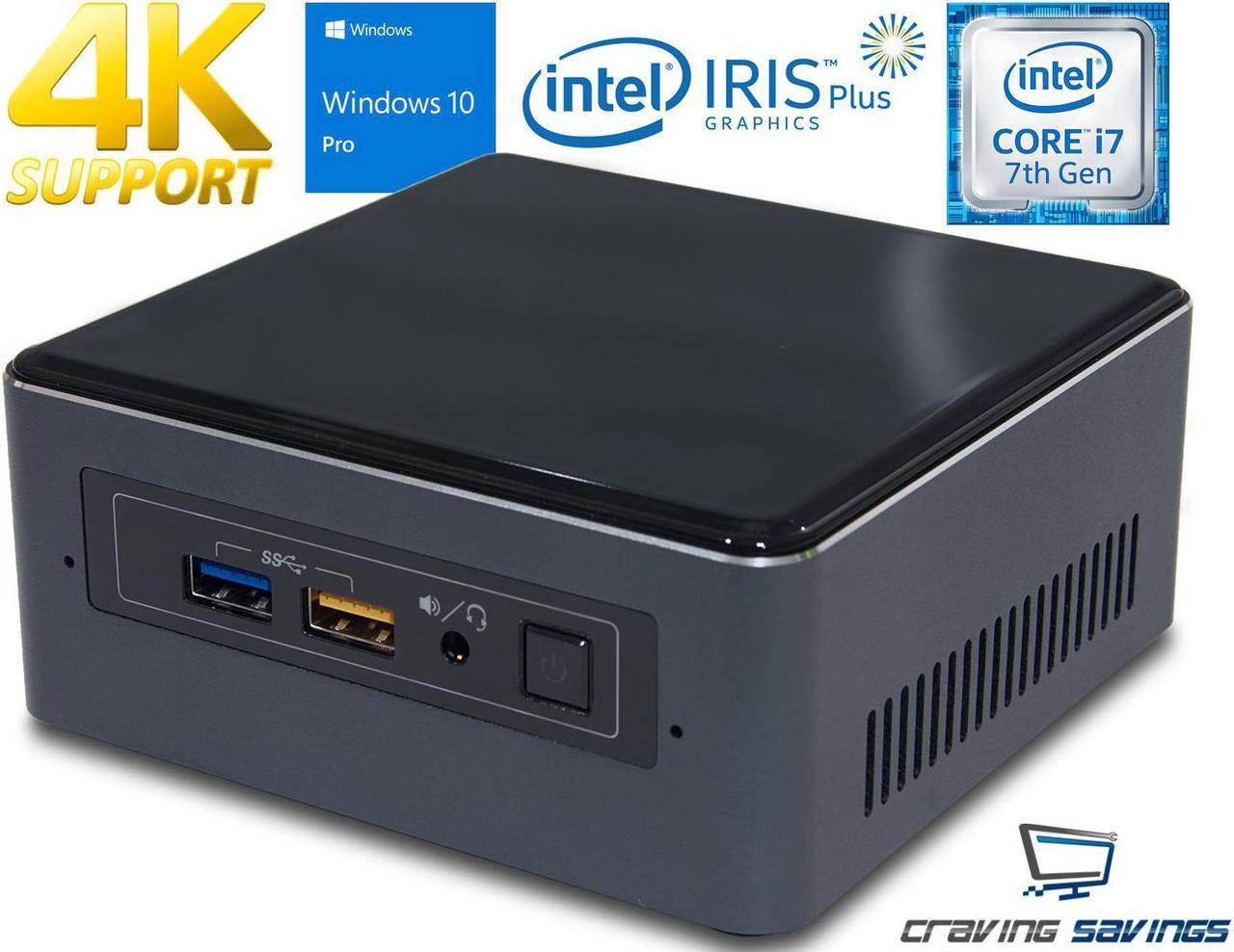 Intel NUC7i7BNH Mini PC, Intel Core i7-7567U 3.5GHz, 16GB DDR4, 256GB SSD + 1TB HDD, Wifi, BT 4.2, HDMI, Thunderbolt 3, 4k Support, Dual Monitor Capable, Windows 10 Pro