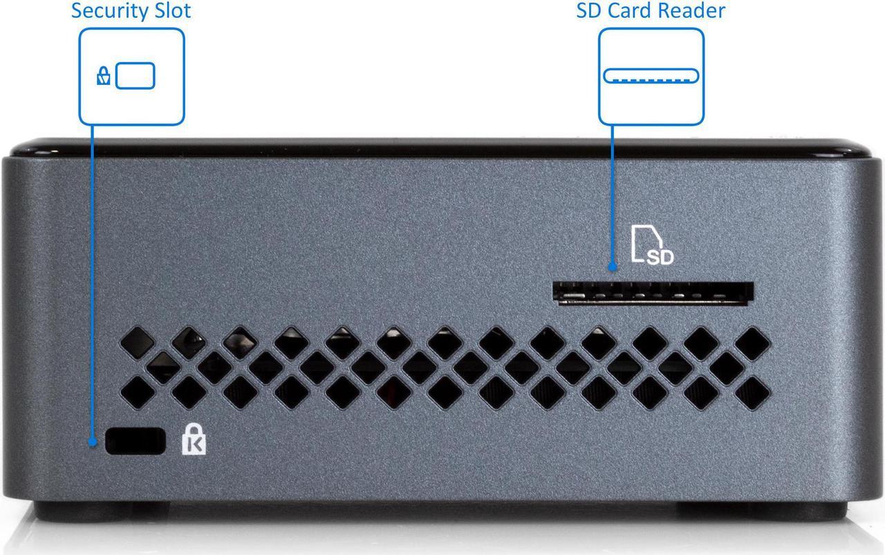Alt view image 5 of 7 - Intel NUC7PJYH Mini PC, Intel Pentium Silver J5005 Upto 2.8GHz, 8GB RAM, 256GB SSD, HDMI, Card Reader, Wi-Fi, Bluetooth, Windows 10 Pro