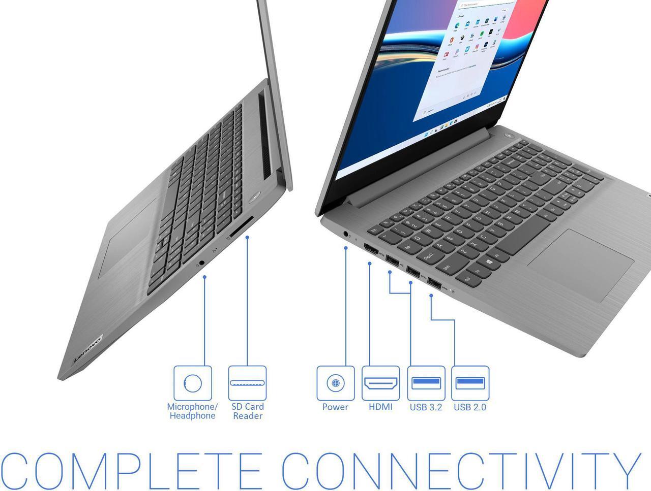 Alt view image 7 of 7 - Lenovo IdeaPad 3 Laptop, 15.6" HD Touch Display, Intel Core i3-1115G4 Upto 4.1GHz, 8GB RAM, 1TB NVMe SSD, HDMI, Card Reader, Wi-Fi, Bluetooth, Windows 11 Pro S
