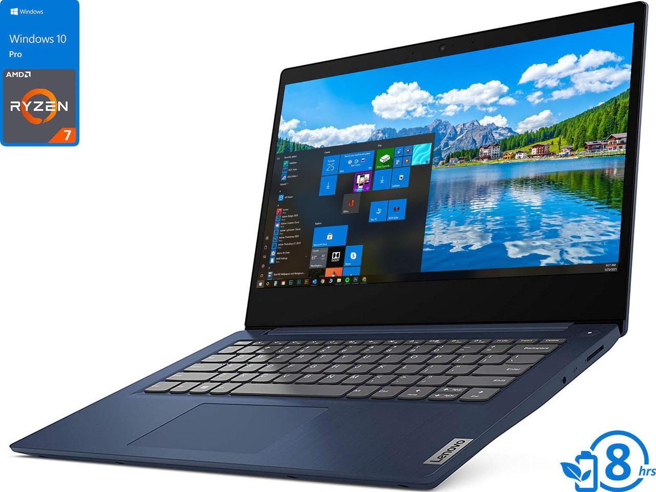 Lenovo IdeaPad 3 Laptop, 14" IPS FHD Display, AMD Ryzen 5 5500U Upto 4.0GHz, 12GB RAM, 512GB NVMe SSD, Vega 6, HDMI, Wi-Fi, Bluetooth, Windows 10 Pro