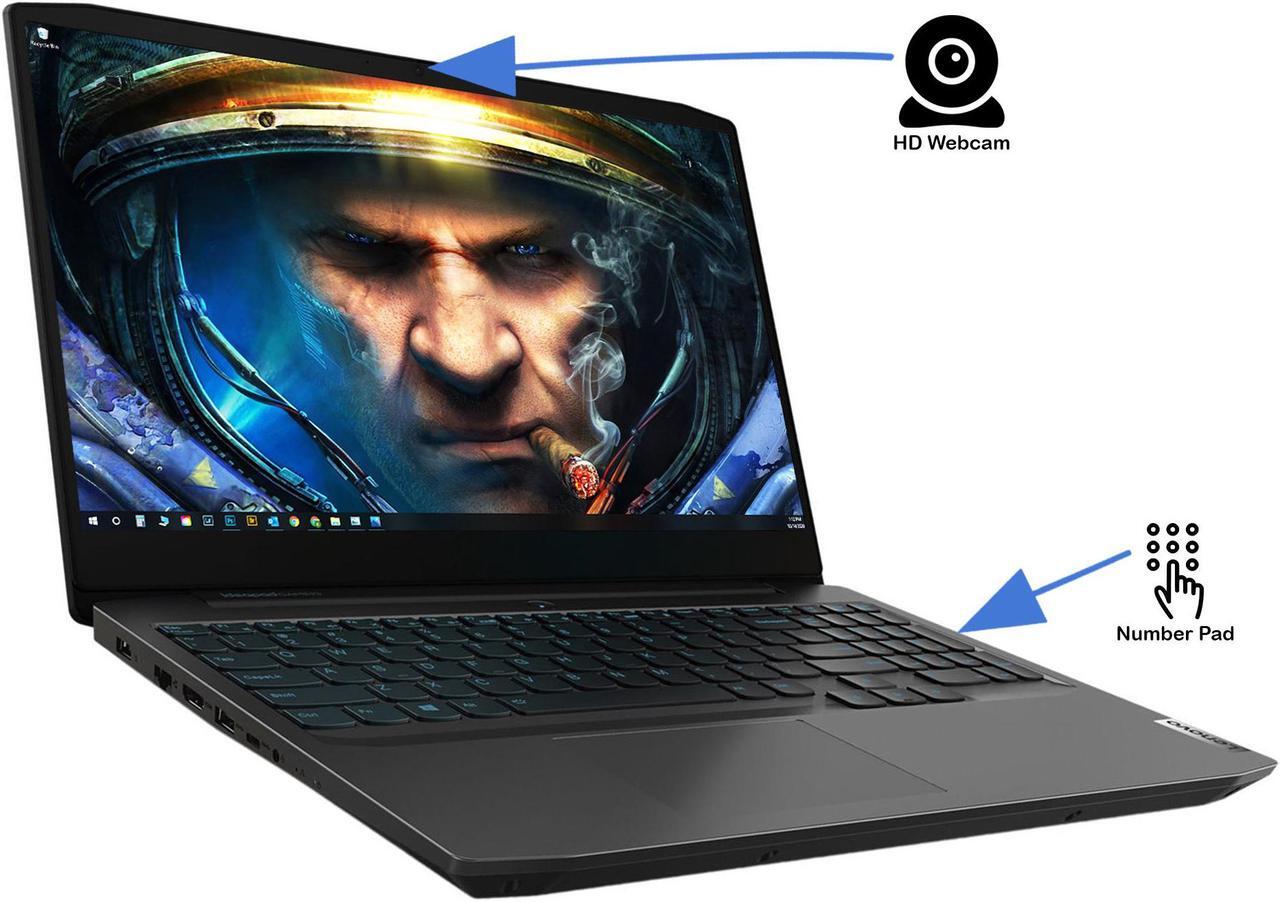 Alt view image 4 of 7 - Lenovo IdeaPad 3 Gaming Notebook, 15.6" 120Hz FHD Display, AMD Ryzen 7 4800H Upto 4.2GHz, 16GB RAM, 512GB NVMe SSD, NVIDIA GeForce GTX 1650 Ti, HDMI, Wi-Fi, Bluetooth, Windows 10 Pro