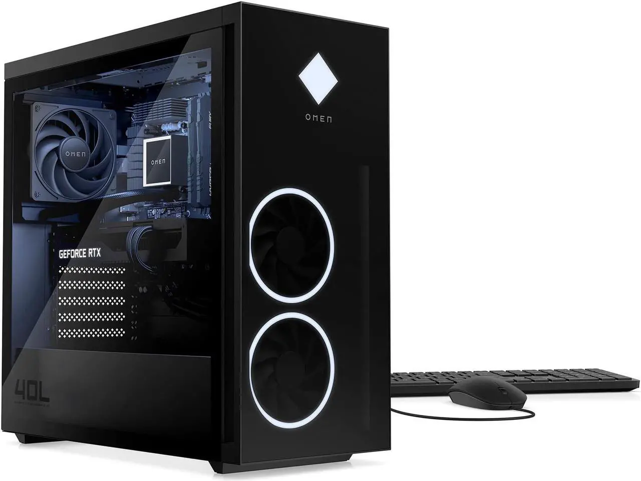 Alt view image 2 of 5 - HP OMEN 40L Gaming Desktop, AMD Ryzen 7 5800X Upto 4.7GHz, 64GB RAM, 1TB NVMe SSD, NVIDIA GeForce RTX 3070 Ti, HDMI, DisplayPort, Wi-Fi, Bluetooth, Windows 11 Pro