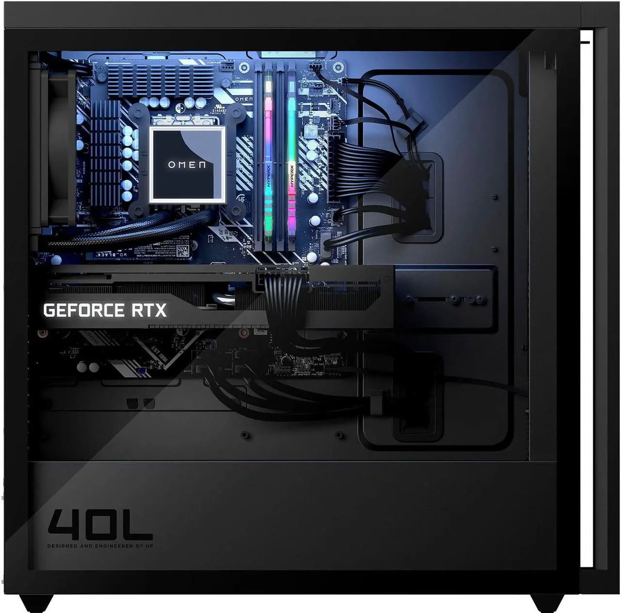 Alt view image 4 of 5 - HP OMEN 40L Gaming Desktop, AMD Ryzen 7 5800X Upto 4.7GHz, 64GB RAM, 1TB NVMe SSD, NVIDIA GeForce RTX 3070 Ti, HDMI, DisplayPort, Wi-Fi, Bluetooth, Windows 11 Pro