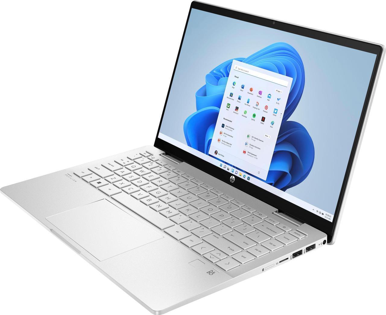 Alt view image 3 of 5 - HP Pavilion x360 2-in-1, 14" IPS FHD Touch Display, Intel Core i5-1235U Upto 4.4GHz, 8GB RAM, 2TB NVMe SSD, HDMI, DisplayPort via USB-C, Card Reader, Wi-Fi, Bluetooth, Windows 11 Pro