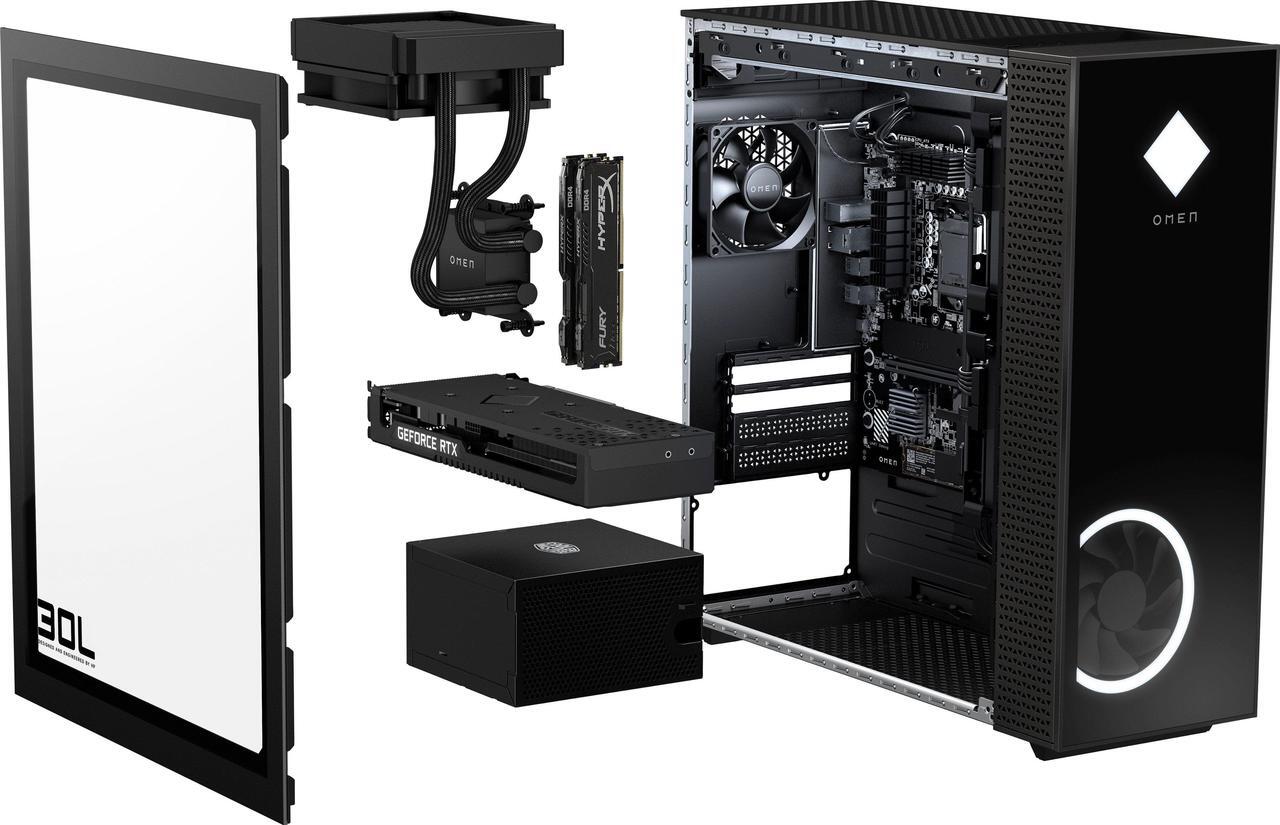 Alt view image 3 of 5 - HP OMEN GT13 Gaming Desktop, AMD Ryzen 7 5800X Upto 4.7GHz, 32GB RAM, 2TB NVMe SSD, NVIDIA GeForce RTX 3080, HDMI, DisplayPort, Wi-Fi, Bluetooth, Windows 11 Pro
