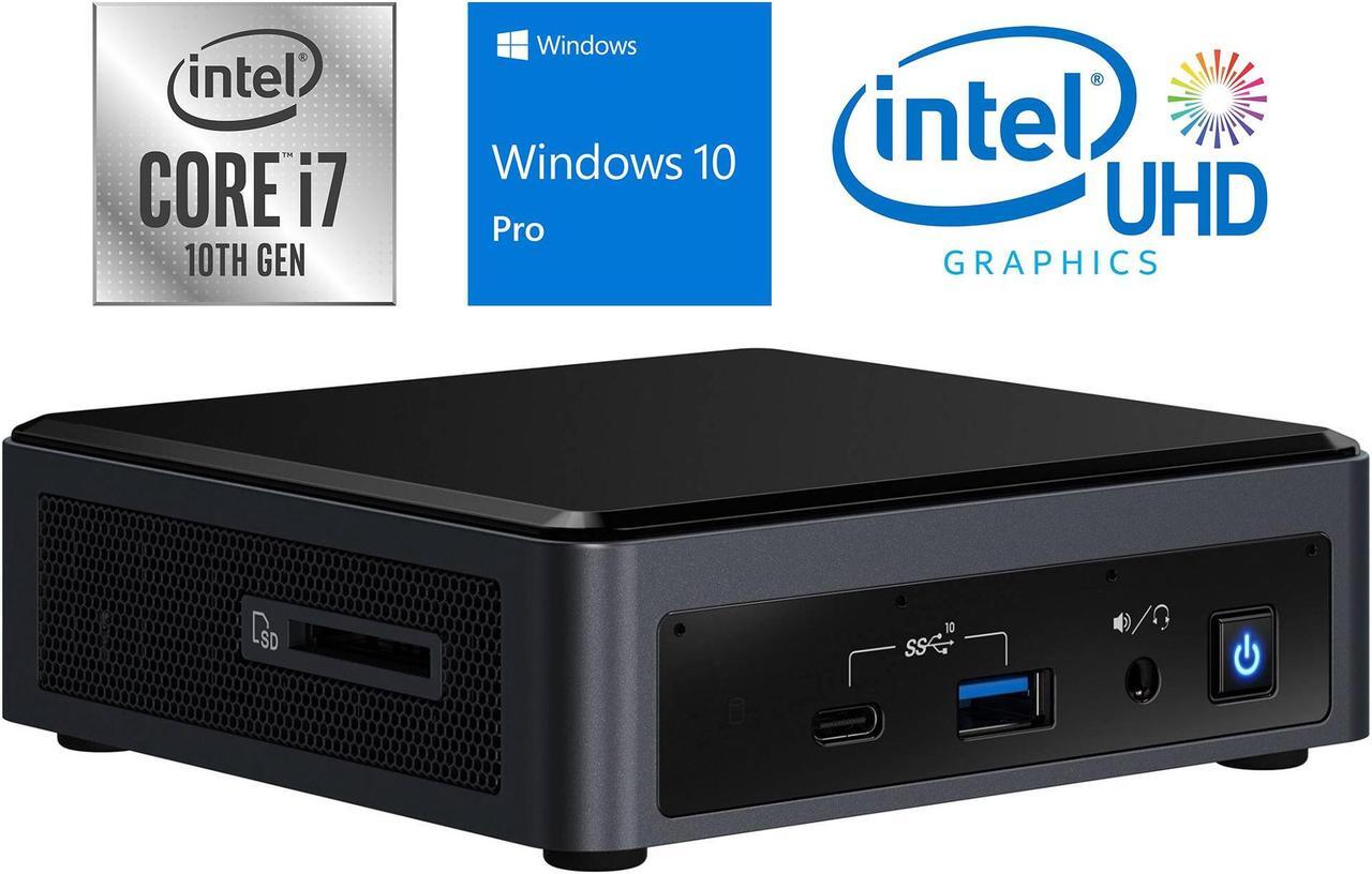 Main image of Intel NUC10i7FNK Mini PC, Intel Core i7-10710U Upto 4.7GHz, 32GB RAM, 1TB NVMe SSD, HDMI, Thunderbolt, Card Reader, Wi-Fi, Bluetooth, Windows 10 Pro