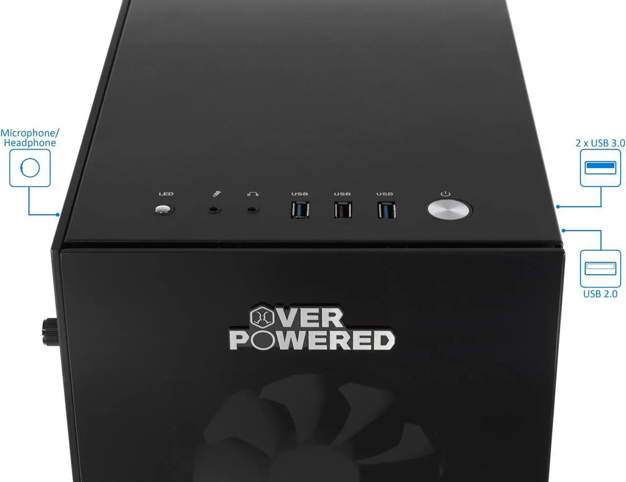 Alt view image 4 of 7 - Overpowered Gaming DTW2 Desktop, Intel Core i7-8700 Upto 4.6GHz, 32GB RAM, 1TB NVMe SSD + 1TB HDD, NVIDIA GeForce GTX 1080, HDMI, DisplayPort, DVI, Wi-Fi, Bluetooth, Windows 10 Pro
