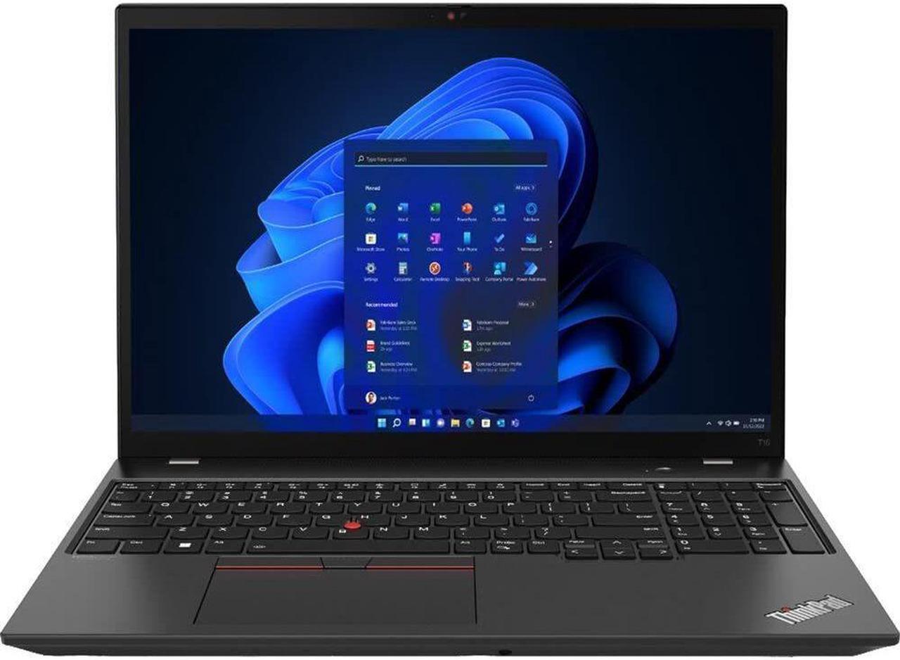 Main image of Lenovo ThinkPad T16 Gen 2 Laptop, 16" FHD+ Display, Intel Core i7-1355U Upto 5GHz, 32GB RAM, 1TB SSD, Fingerprint Reader, Windows 11 Pro (21HHS1C600)