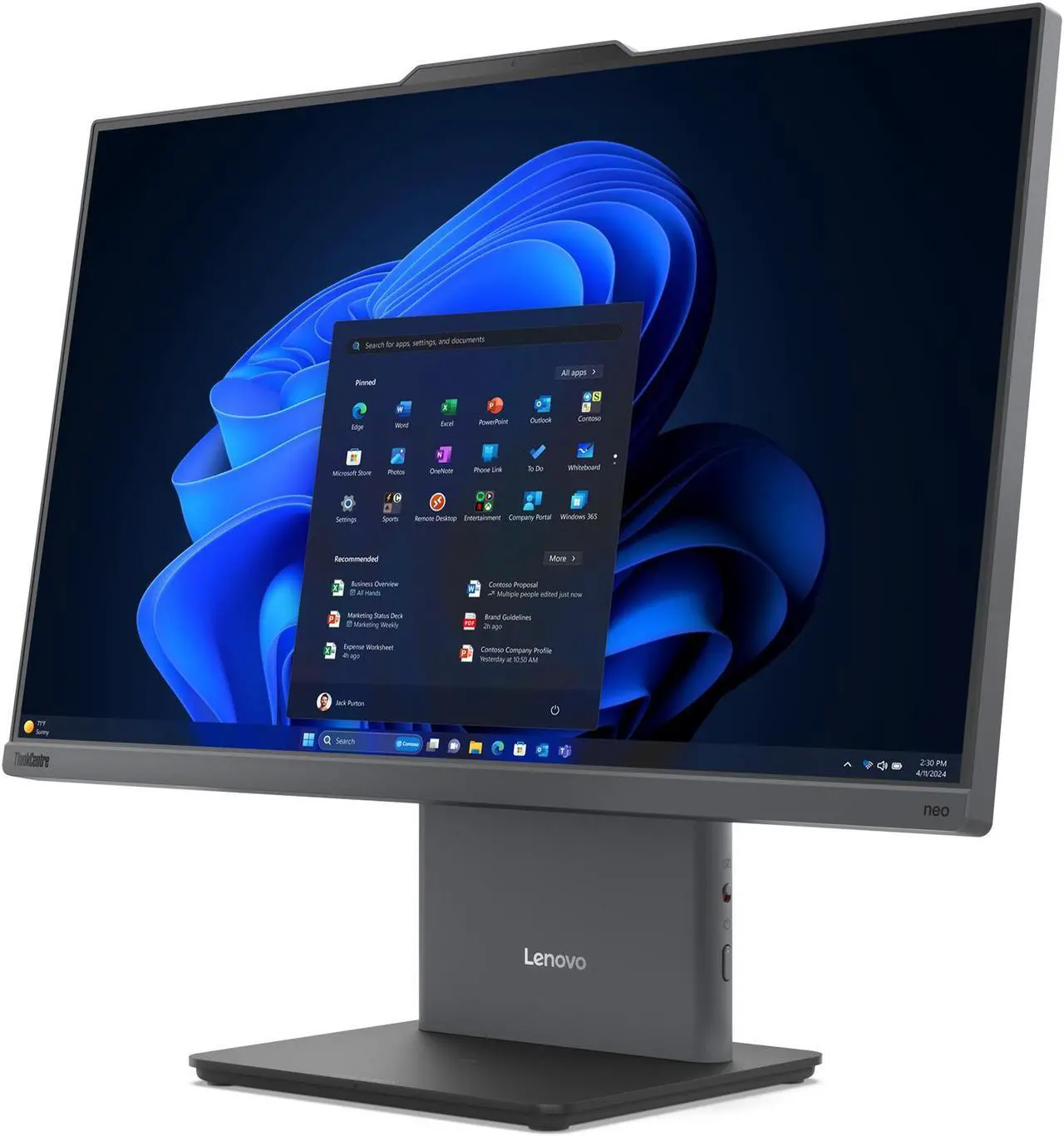 Alt view image 2 of 7 - Lenovo ThinkCentre neo 50a Gen 5 All-in-One Desktop PC, 23.8" FHD Display, Intel Core i7-13620H Upto 4.9GHz, 16GB RAM, 2TB SSD, Windows 11 Pro