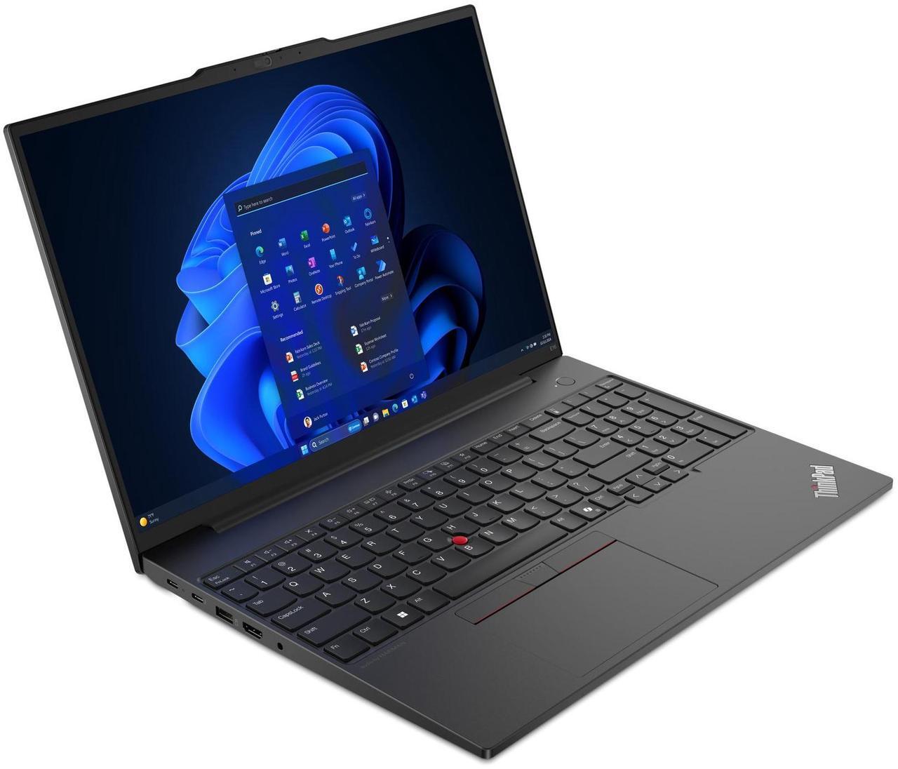 Alt view image 3 of 7 - Lenovo ThinkPad E16 Gen 2 Laptop, 16" FHD+ Display, Intel Core Ultra 7 155U Upto 4.8GHz, 32GB RAM, 2TB SSD, Backlit keys, Fingerprint Reader, Windows 11 Pro