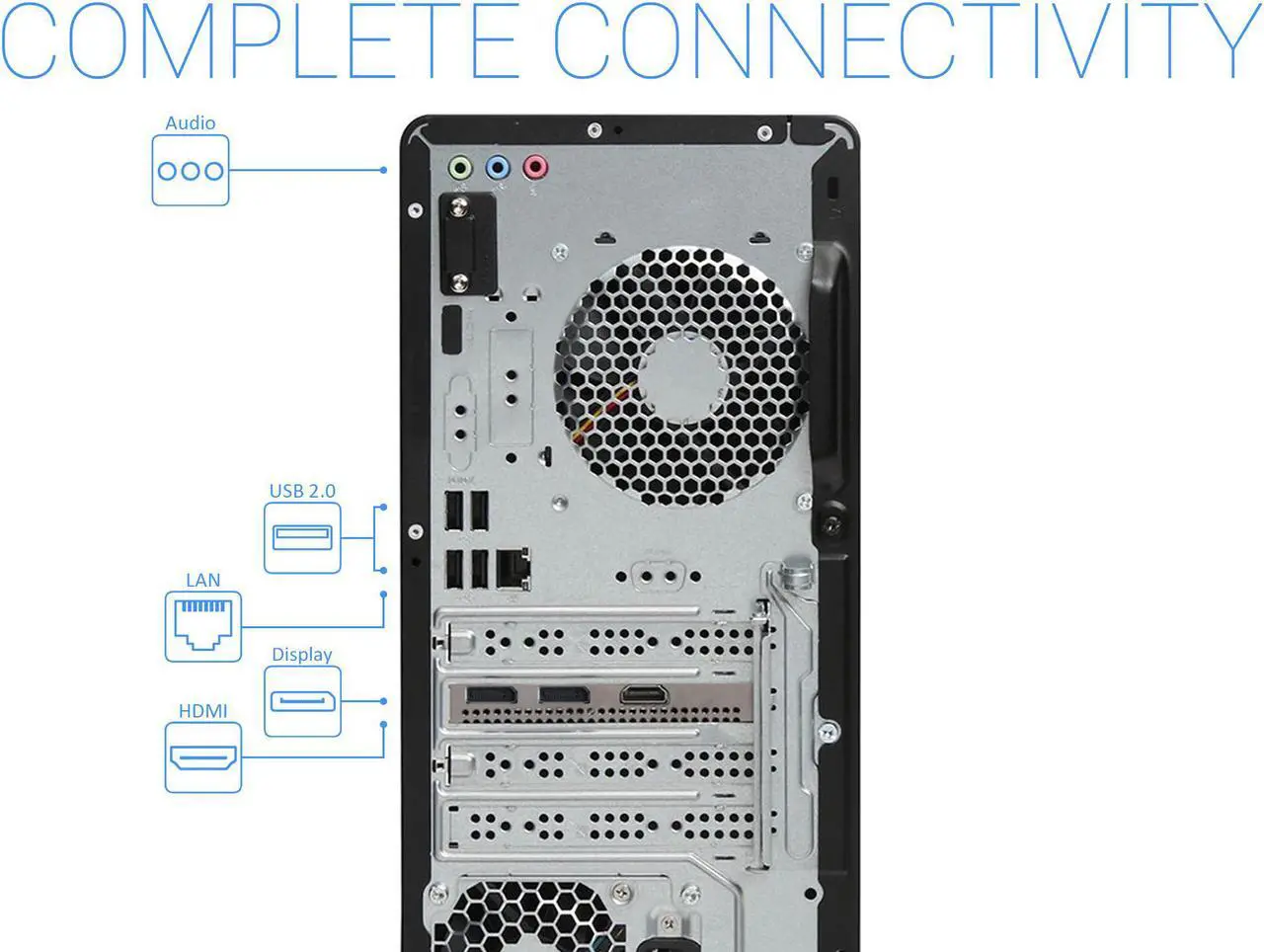 Alt view image 5 of 7 - HP Pavilion TG01 Gaming Desktop, AMD Ryzen 5 5600G Upto 4.4GHz, 8GB RAM, 512GB NVMe SSD, AMD Radeon RX 5500, HDMI, VGA, Card Reader, Wi-Fi, Bluetooth, Windows 10 Pro