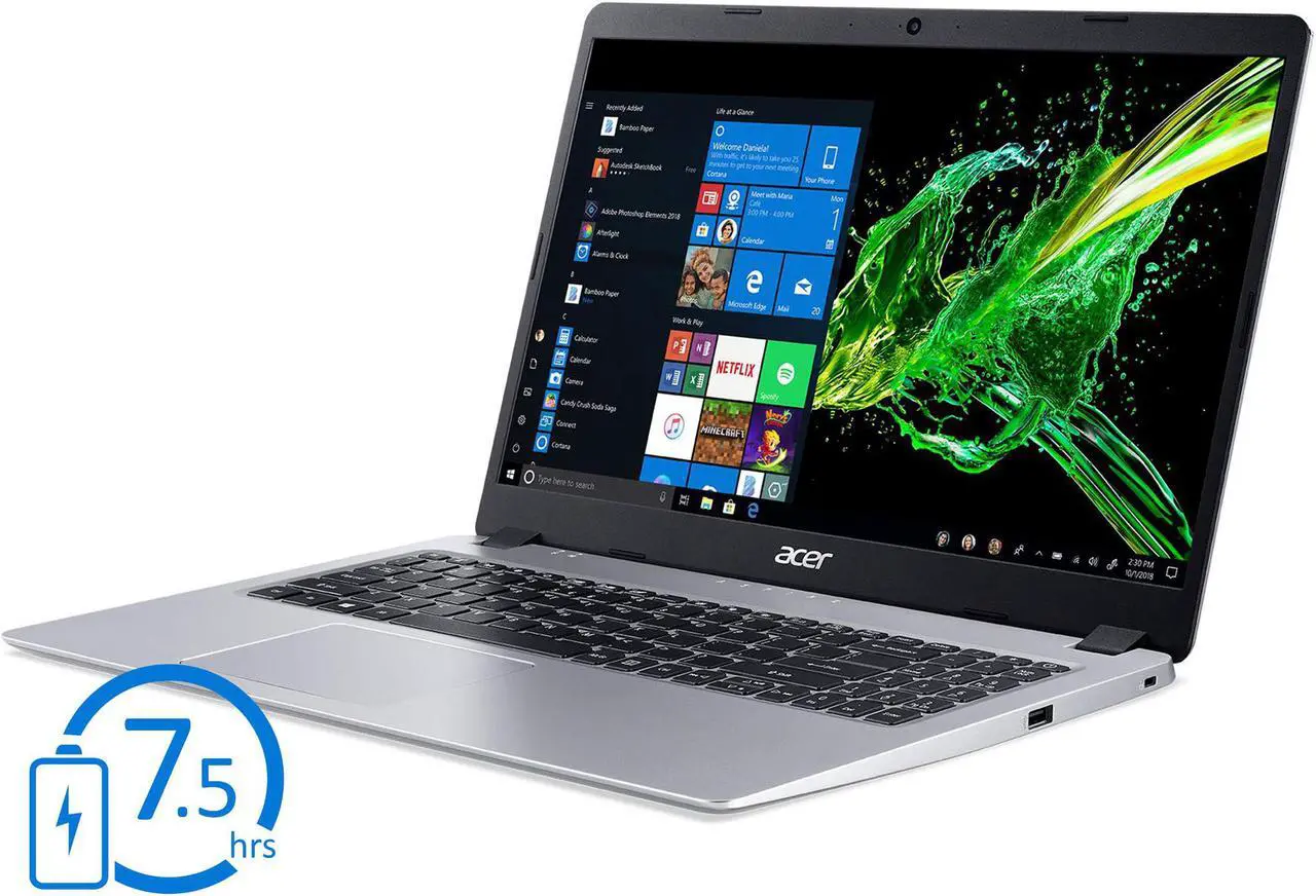 Alt view image 4 of 7 - Acer Aspire 5 Notebook, 15.6" FHD Display, AMD Ryzen 3 3200U Upto 3.5GHz, 16GB RAM, 256GB SSD, HDMI, Wi-Fi, Bluetooth, Windows 10 Pro